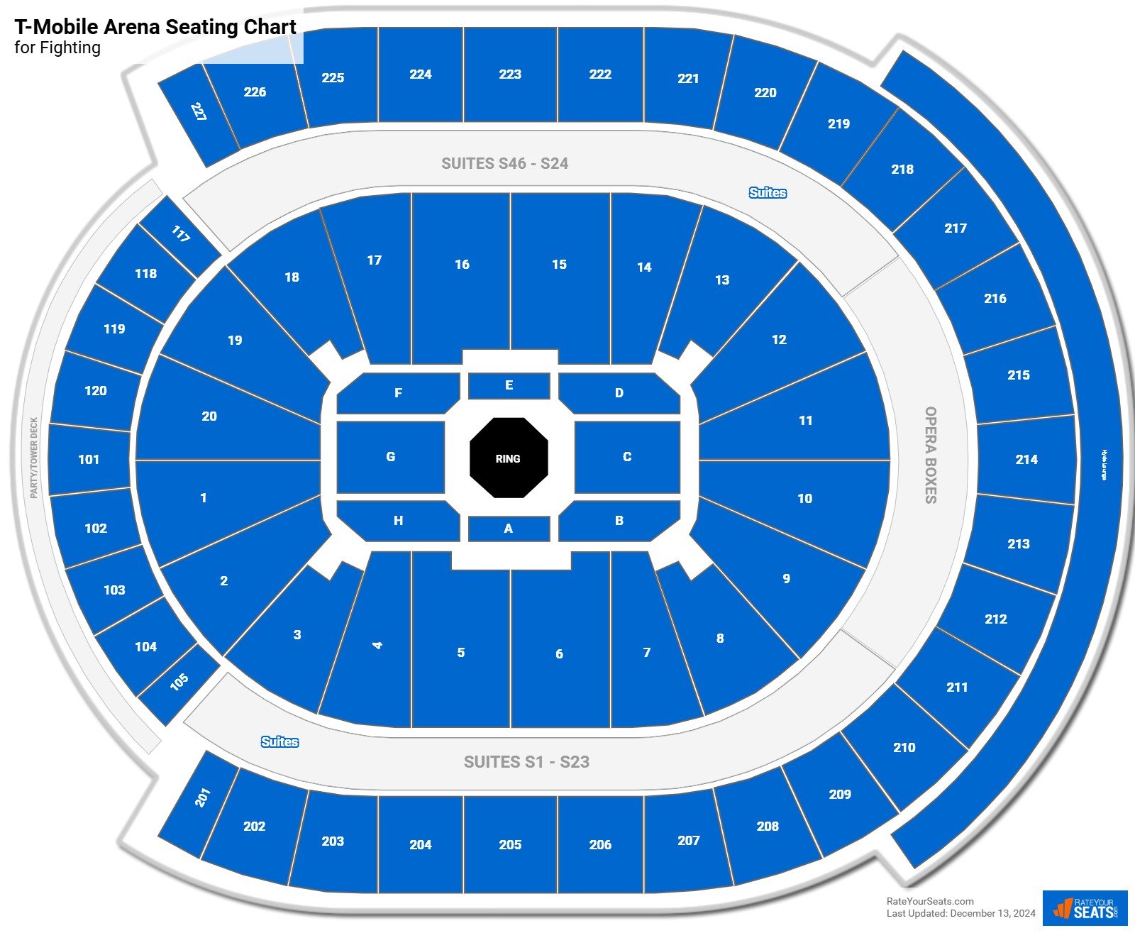 Arena Maps  T-Mobile Arena