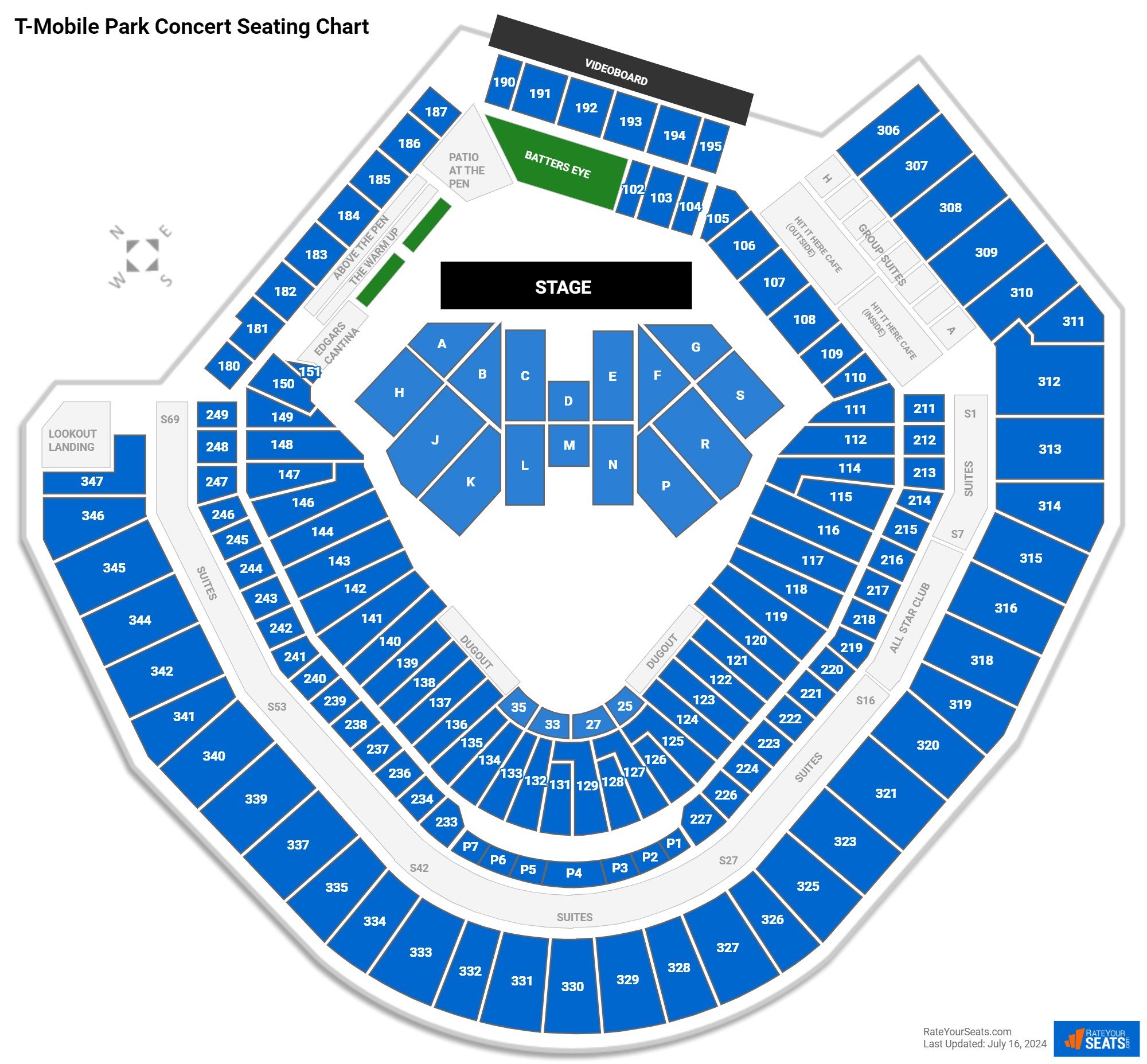 T Mobile Park Seating Charts Rateyourseats Com