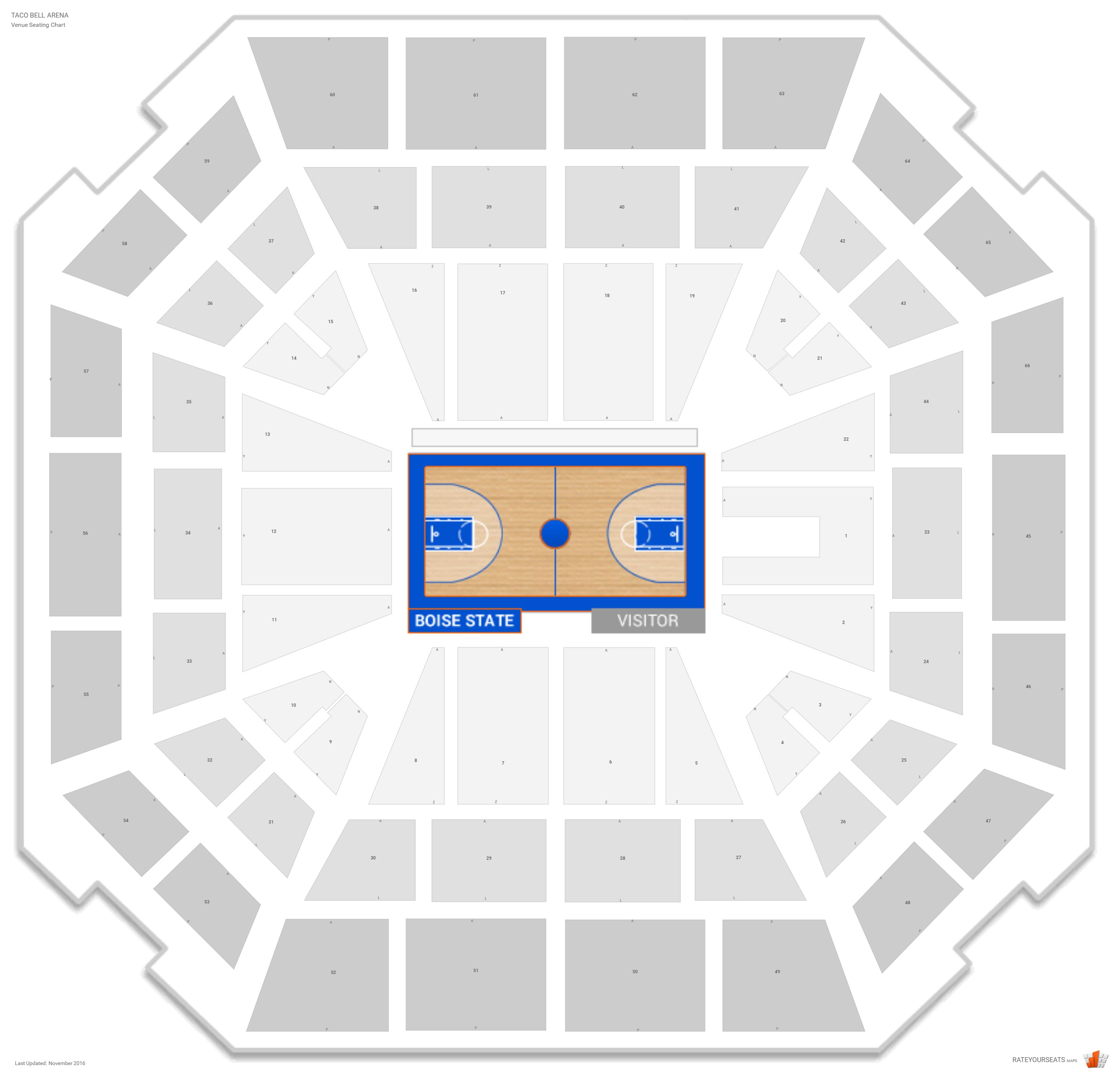 Boise State Basketball Taco Bell Arena Seating Chart Pflag