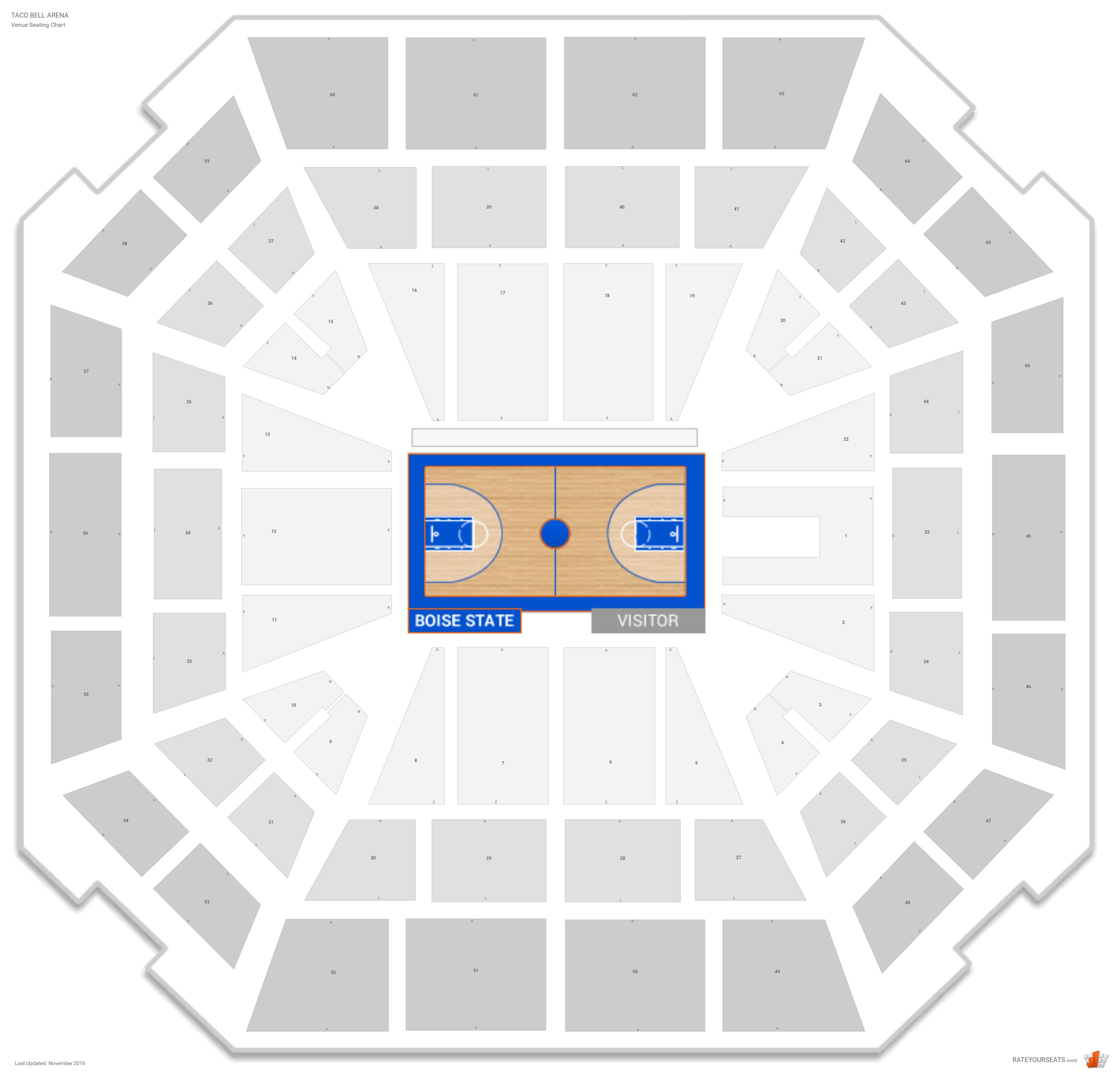 Boise State Basketball Taco Bell Arena Seating Chart