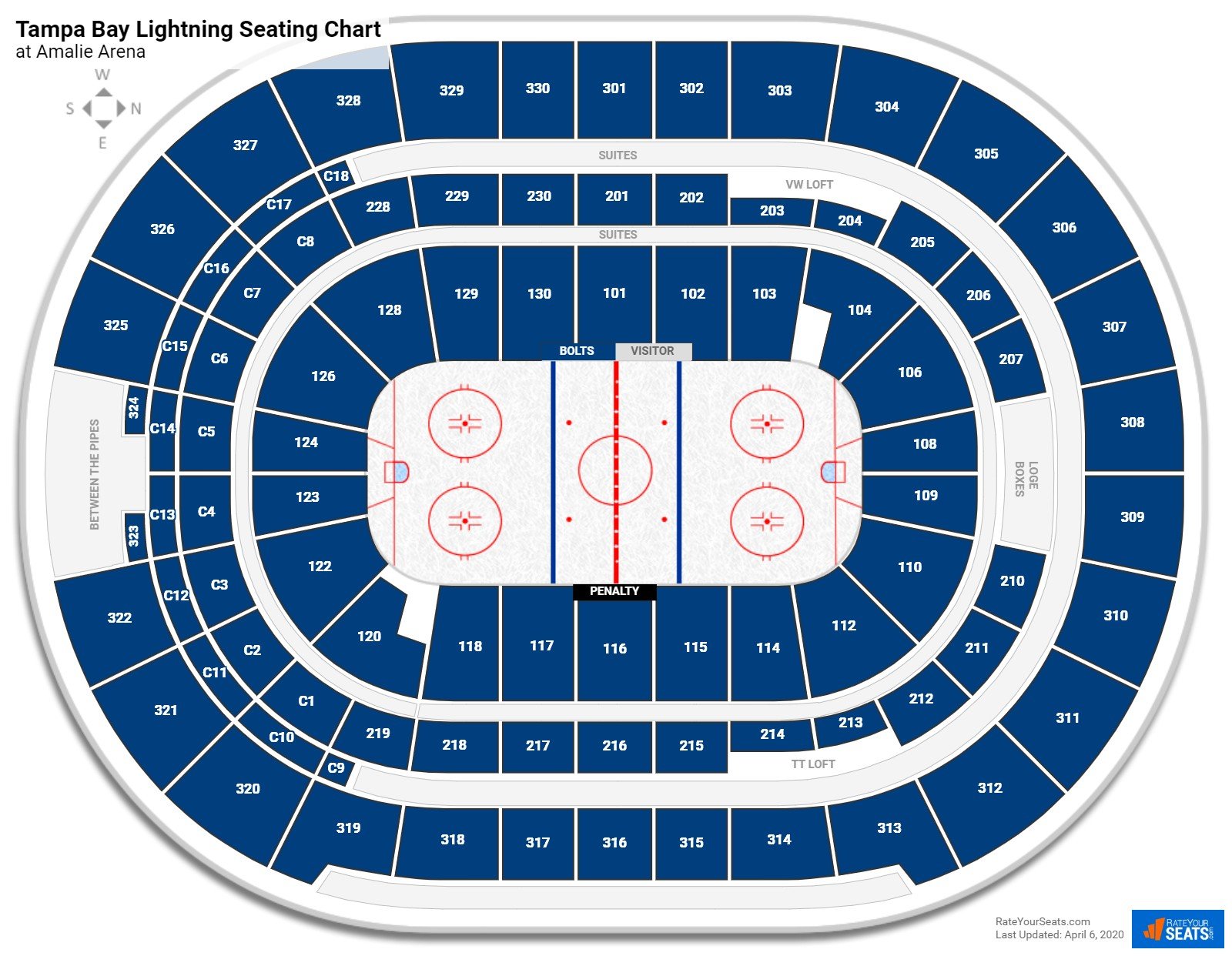 Tampa Bay Lightning at Amalie Arena | Panoramic NHL Picture