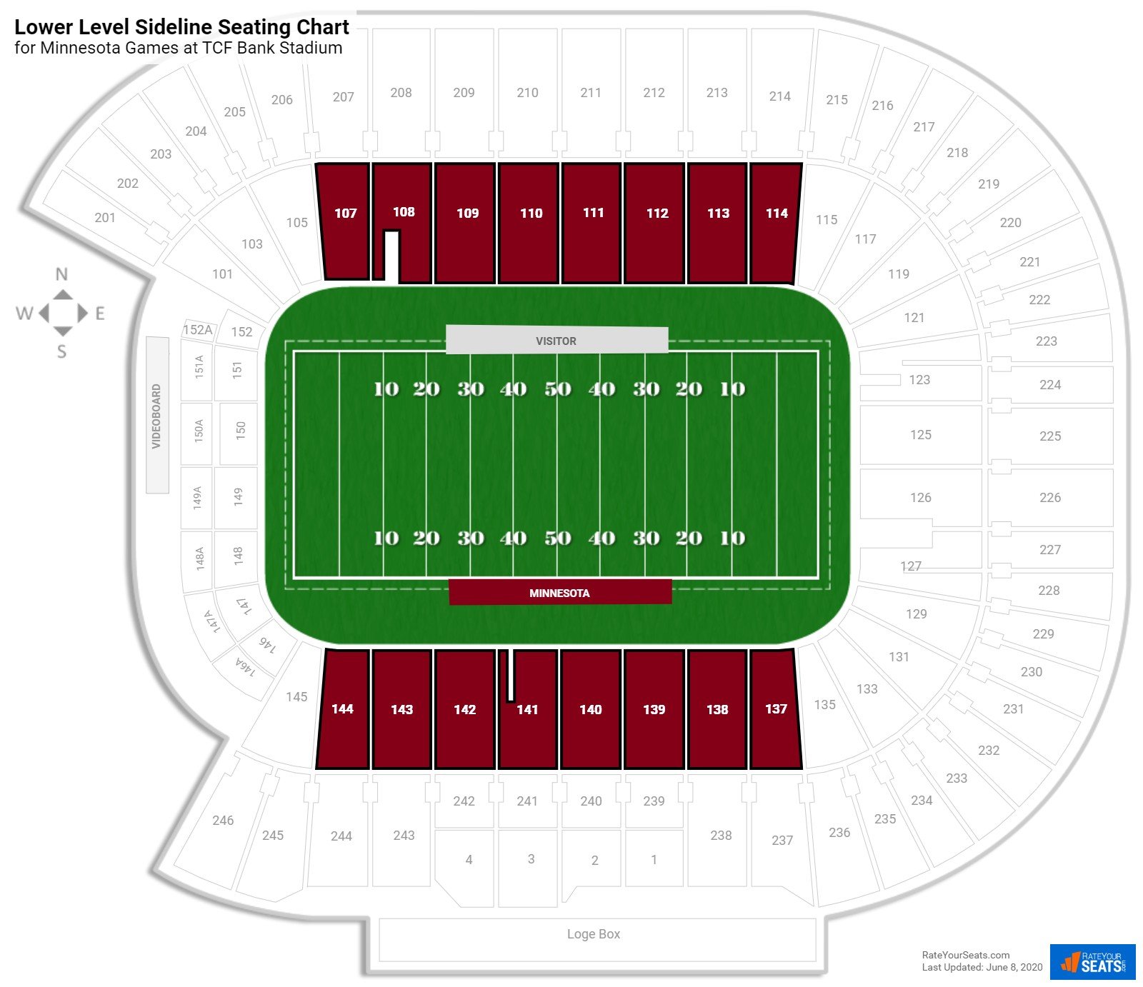 Minnesota Gopher Stadium Seating Chart