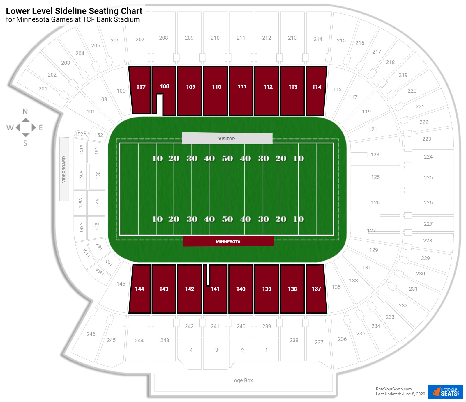 Tcf Bank Stadium Seating Chart Indoor Club