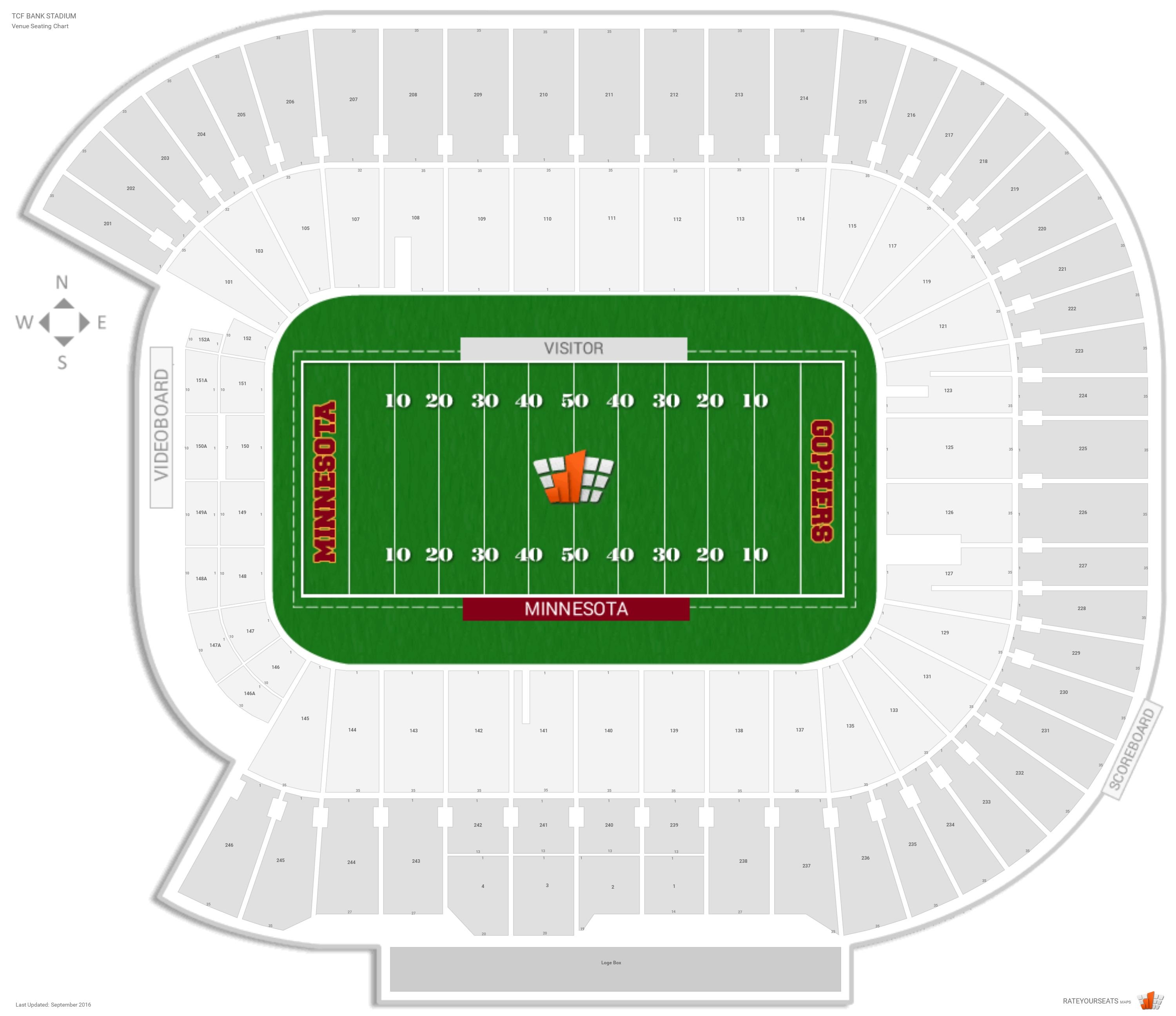 Gopher Football Seating Chart