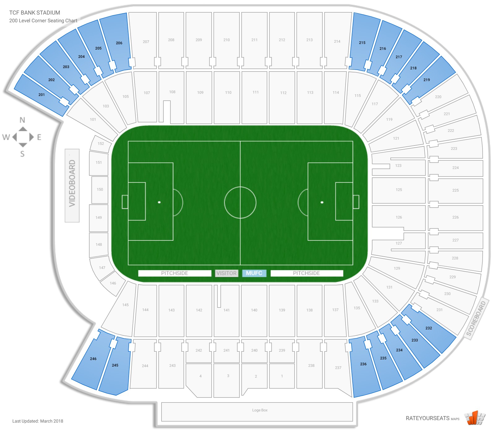 Tcf Bank Stadium Seating Chart