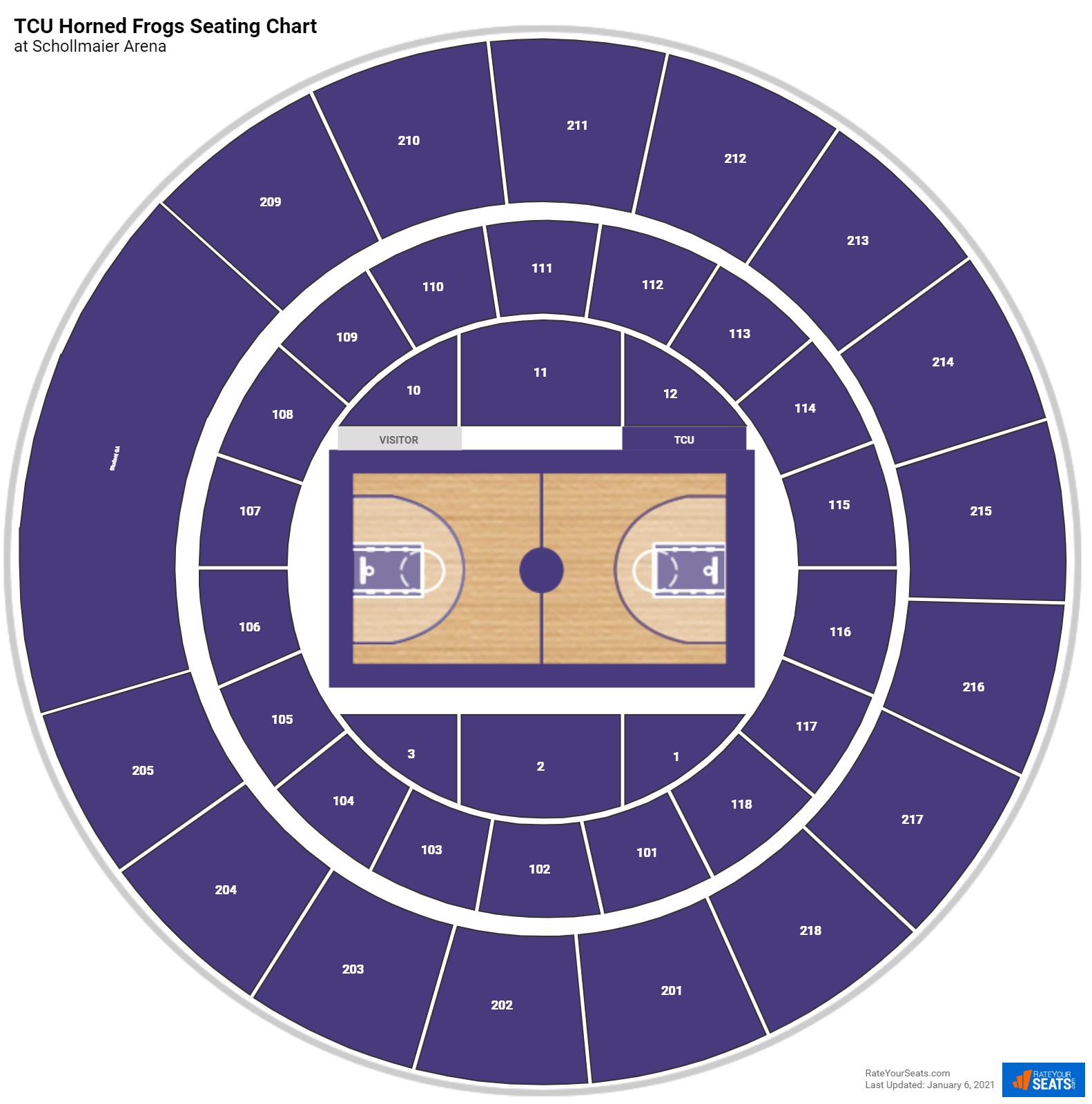 Schollmaier Arena Basketball Seating Chart