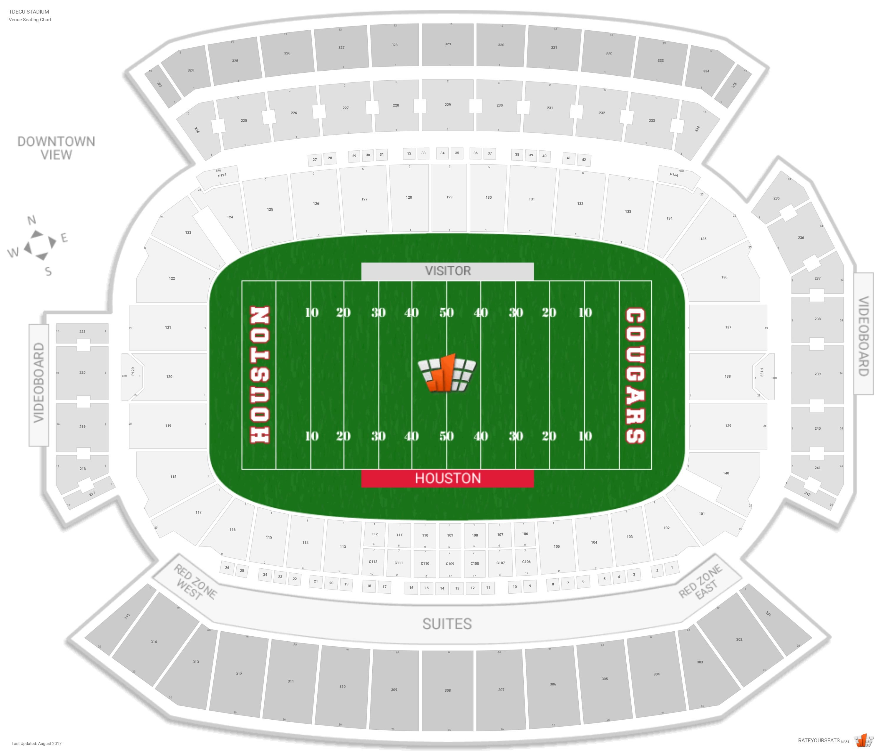 Houston Cougars Stadium Seating Chart
