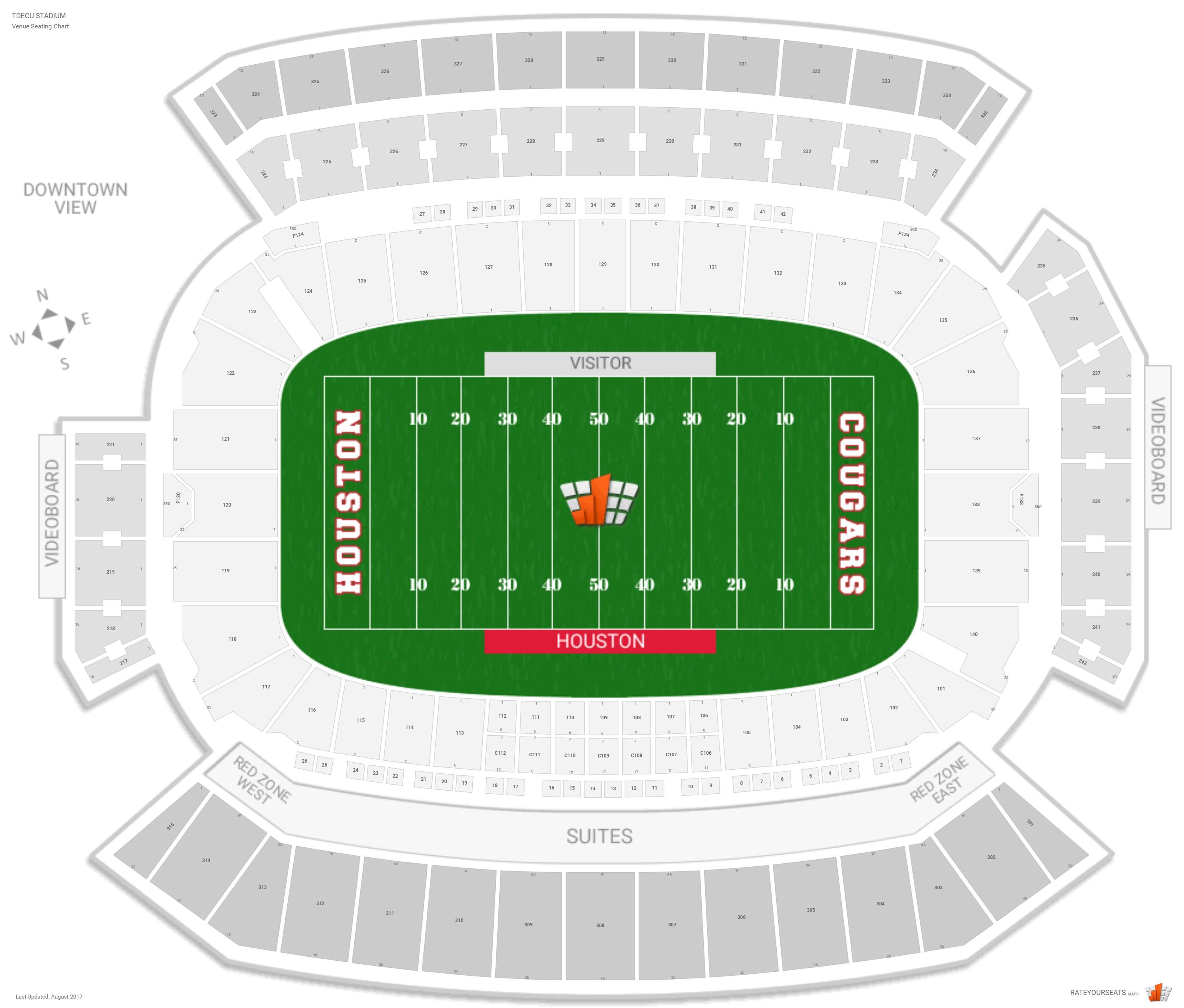 University Of Houston Football Seating Chart