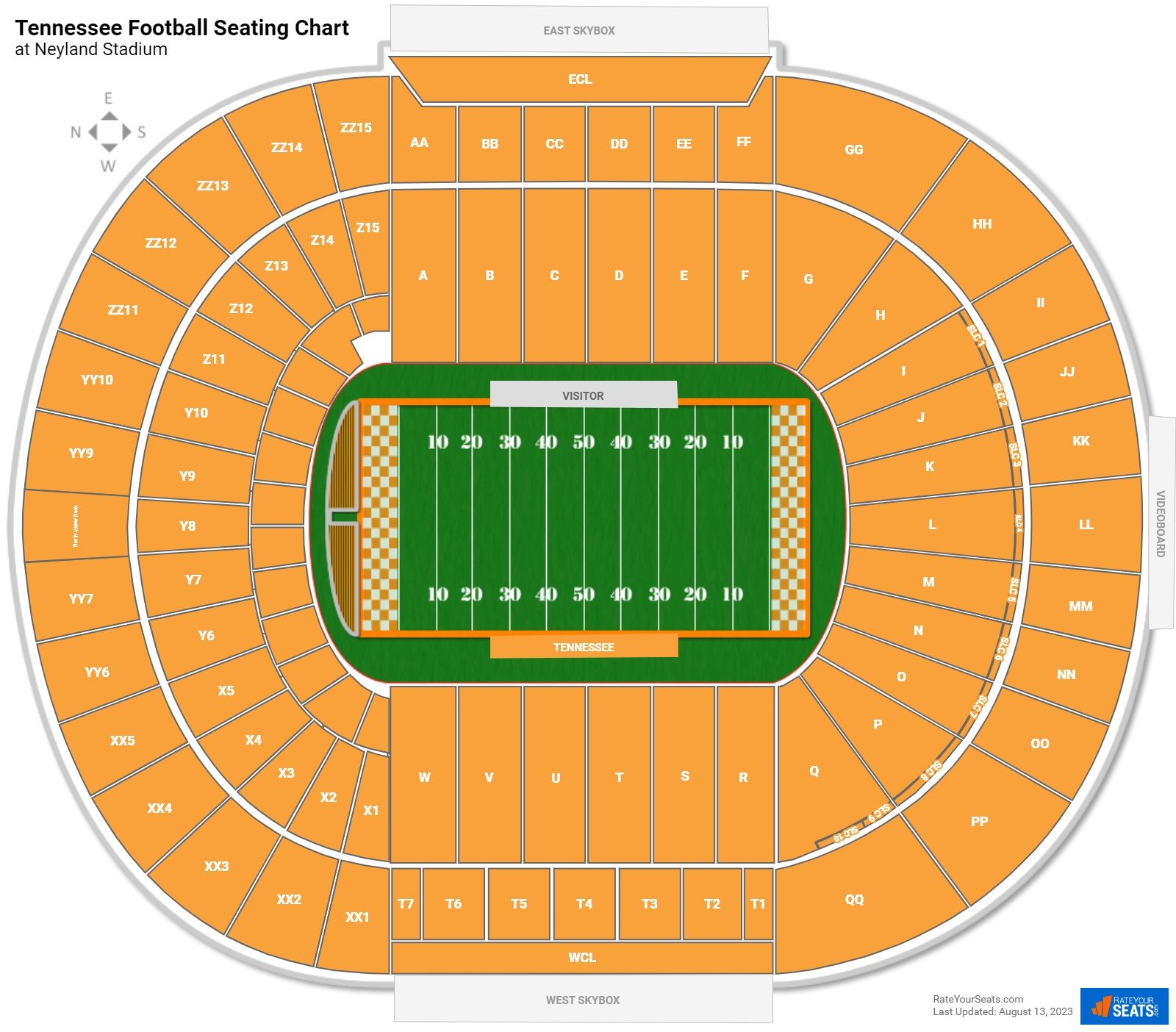 Neyland Stadium Seating Chart