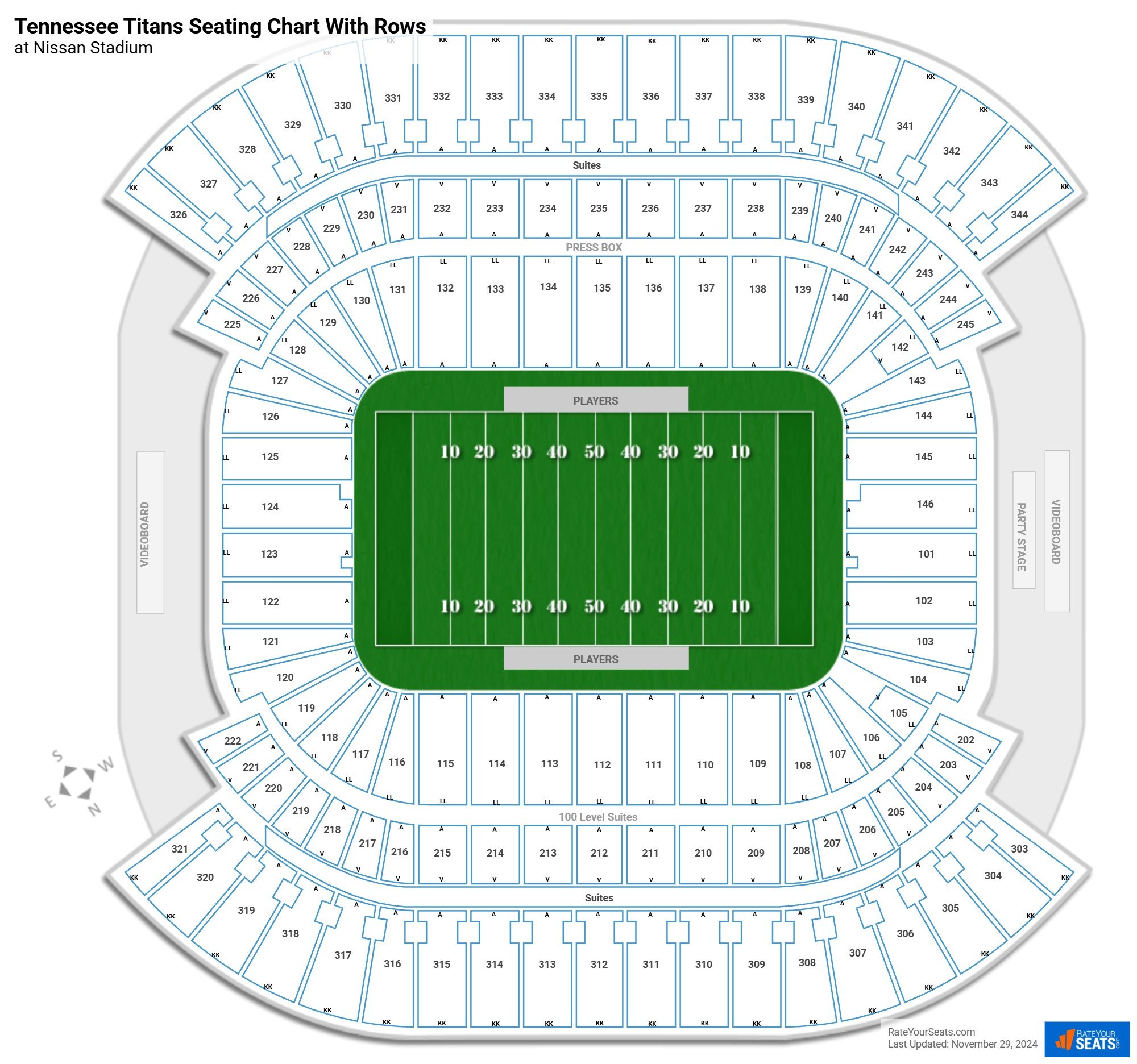 Nissan Stadium Seating Chart + Rows, Seat Numbers and Club Seats