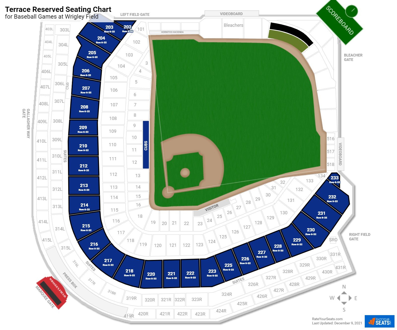 wrigley field seating