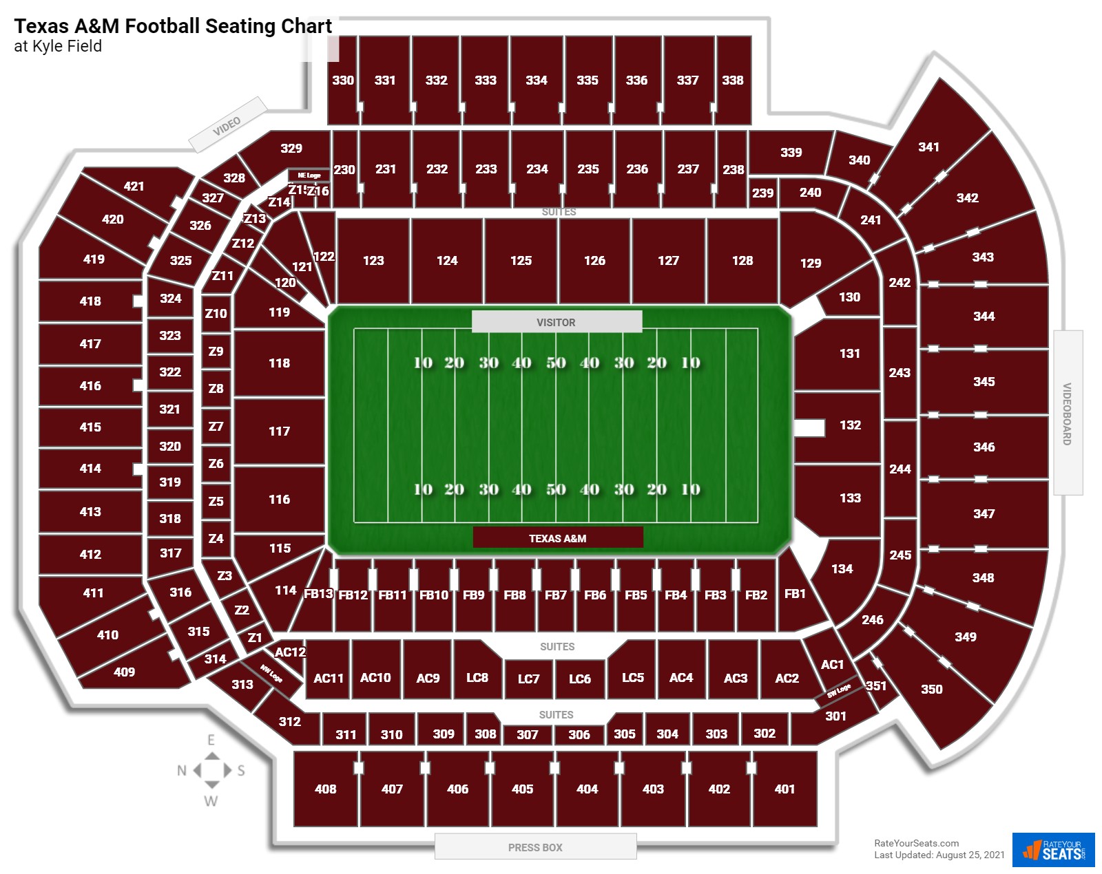 Kyle field seating map