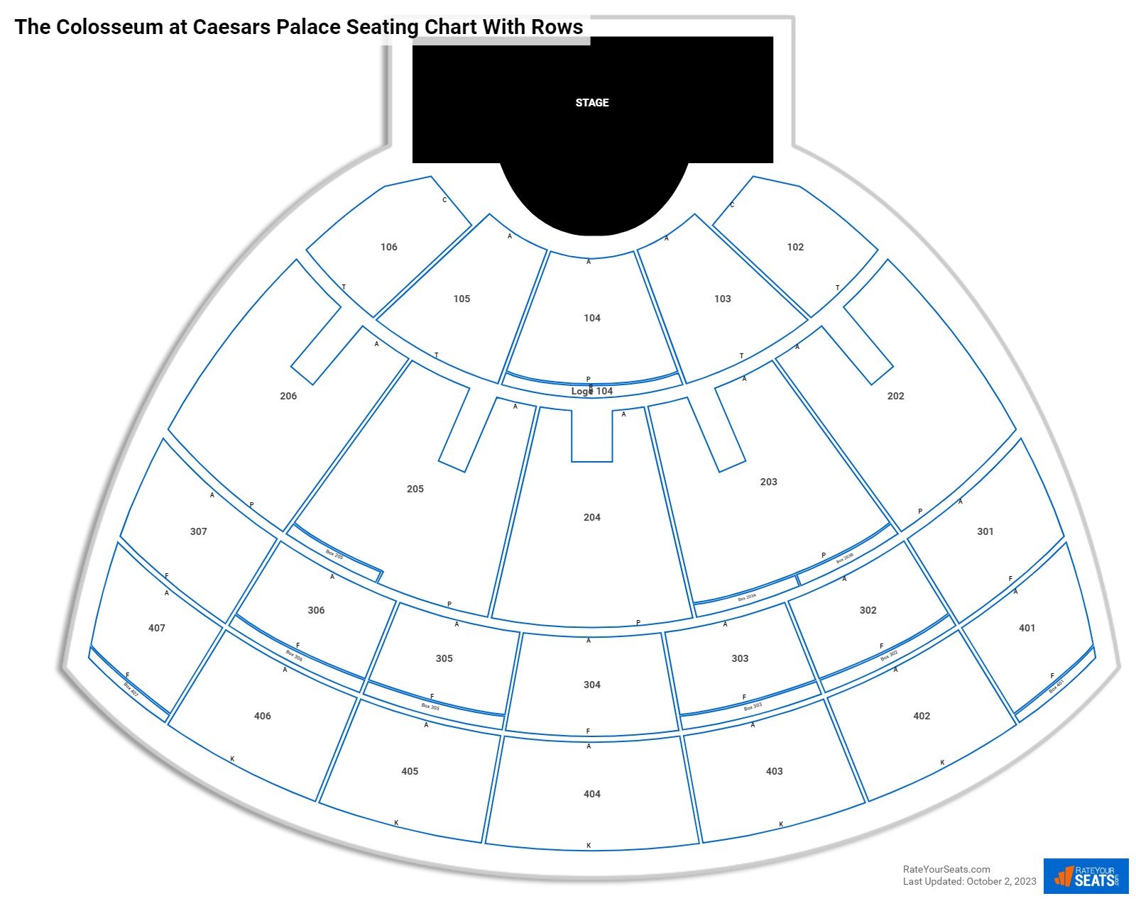 The Colosseum At Caesars Palace Seating