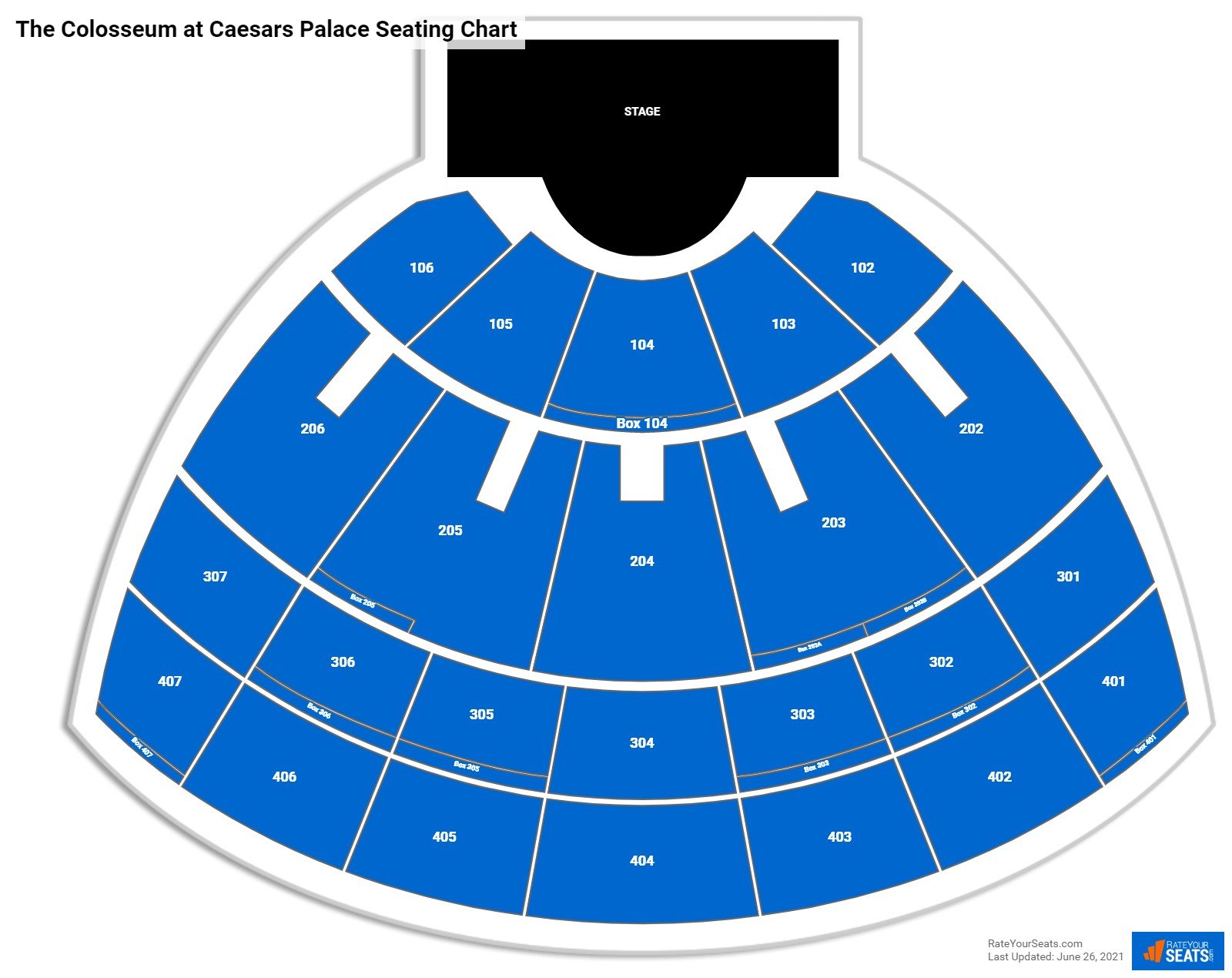 The Colosseum at Caesars Palace Concert Seating Chart