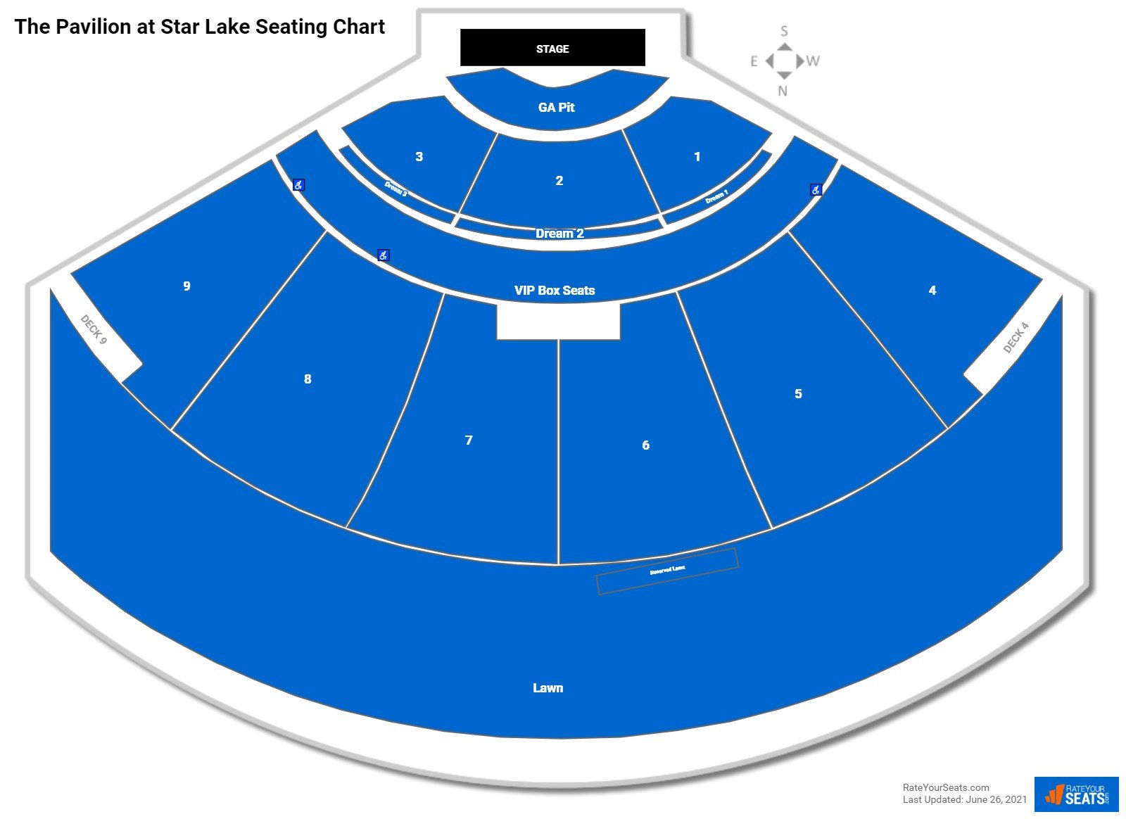 The Pavilion at Star Lake Concert Seating Chart