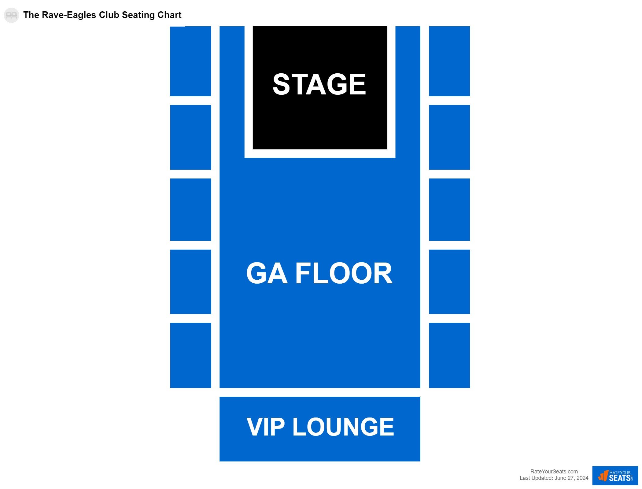 Interactive seating chart Concert seating chart at The Rave-Eagles Club