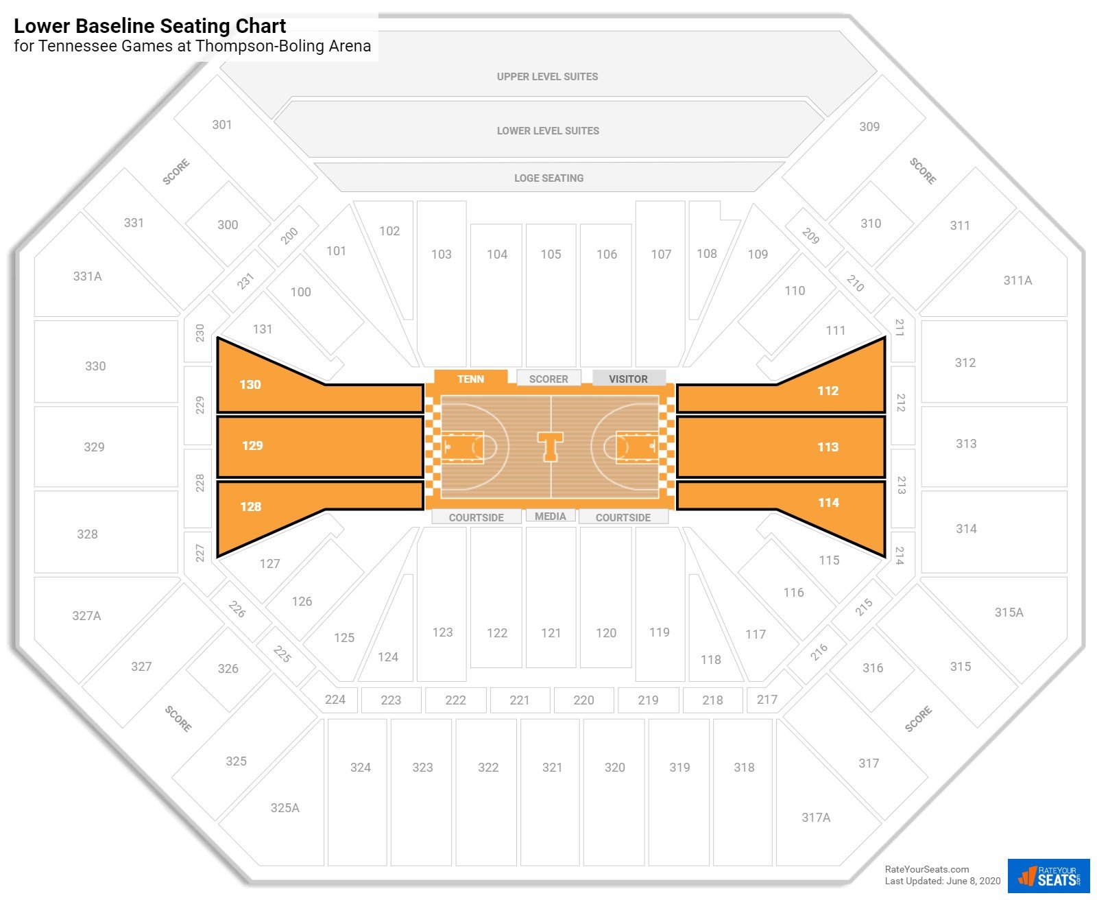 Thompson-Boling Arena (Tennessee) Seating Guide ...