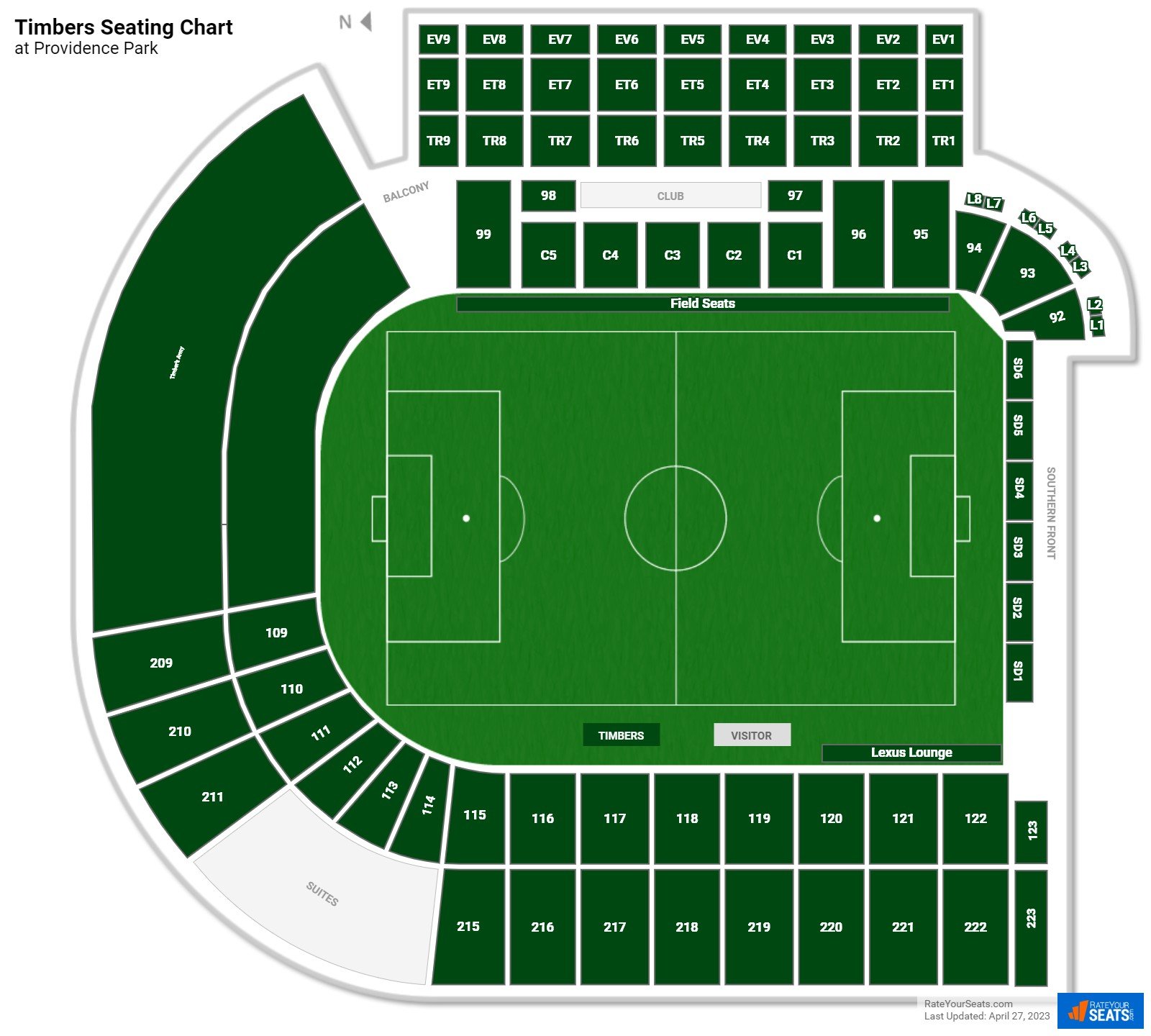 Portland Timbers Seating Chart at Providence Park