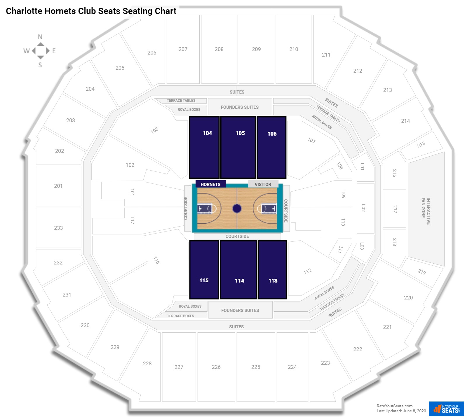 Charlotte Hornets Stadium Seating Chart