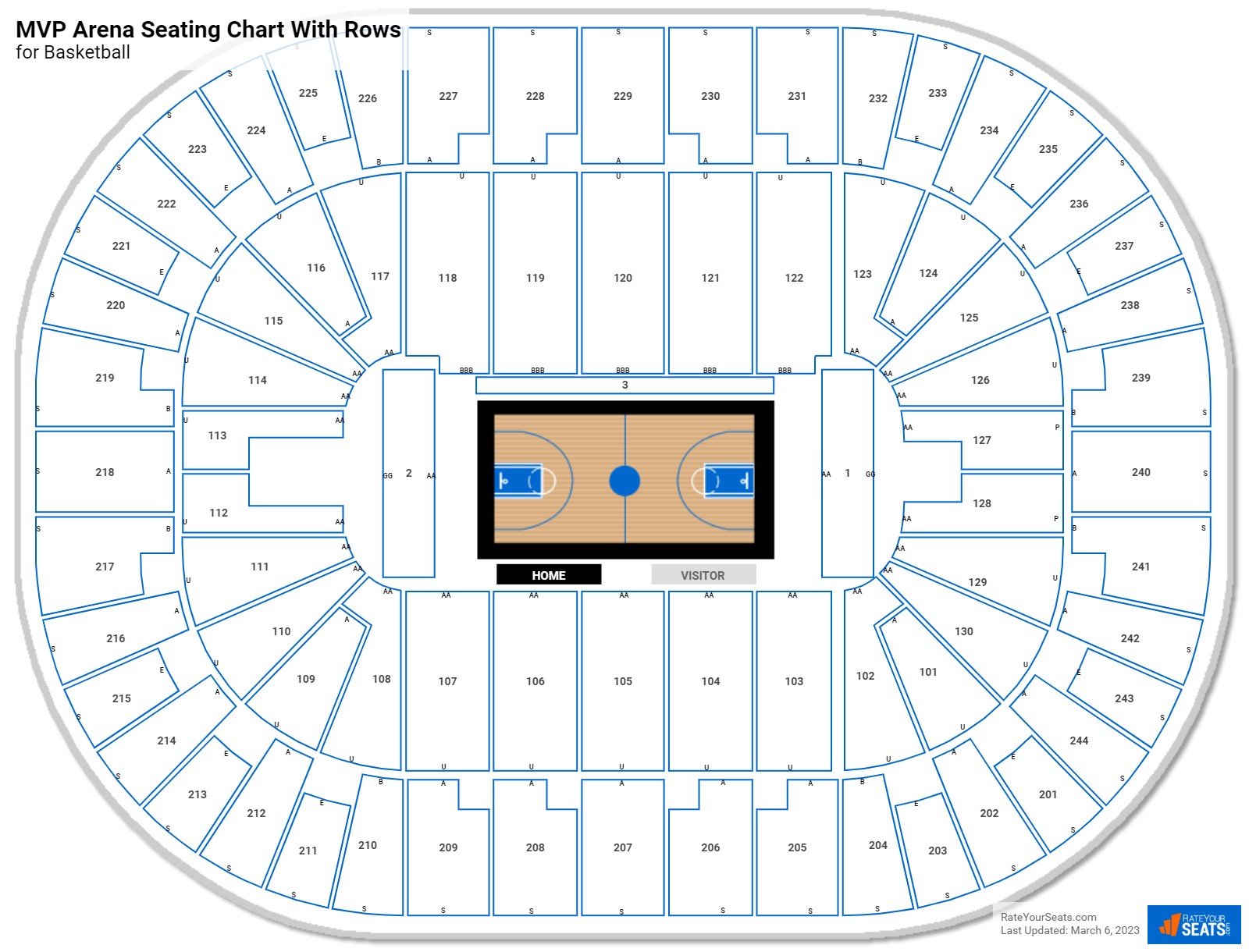 Times Union Center seating chart with rows basketball