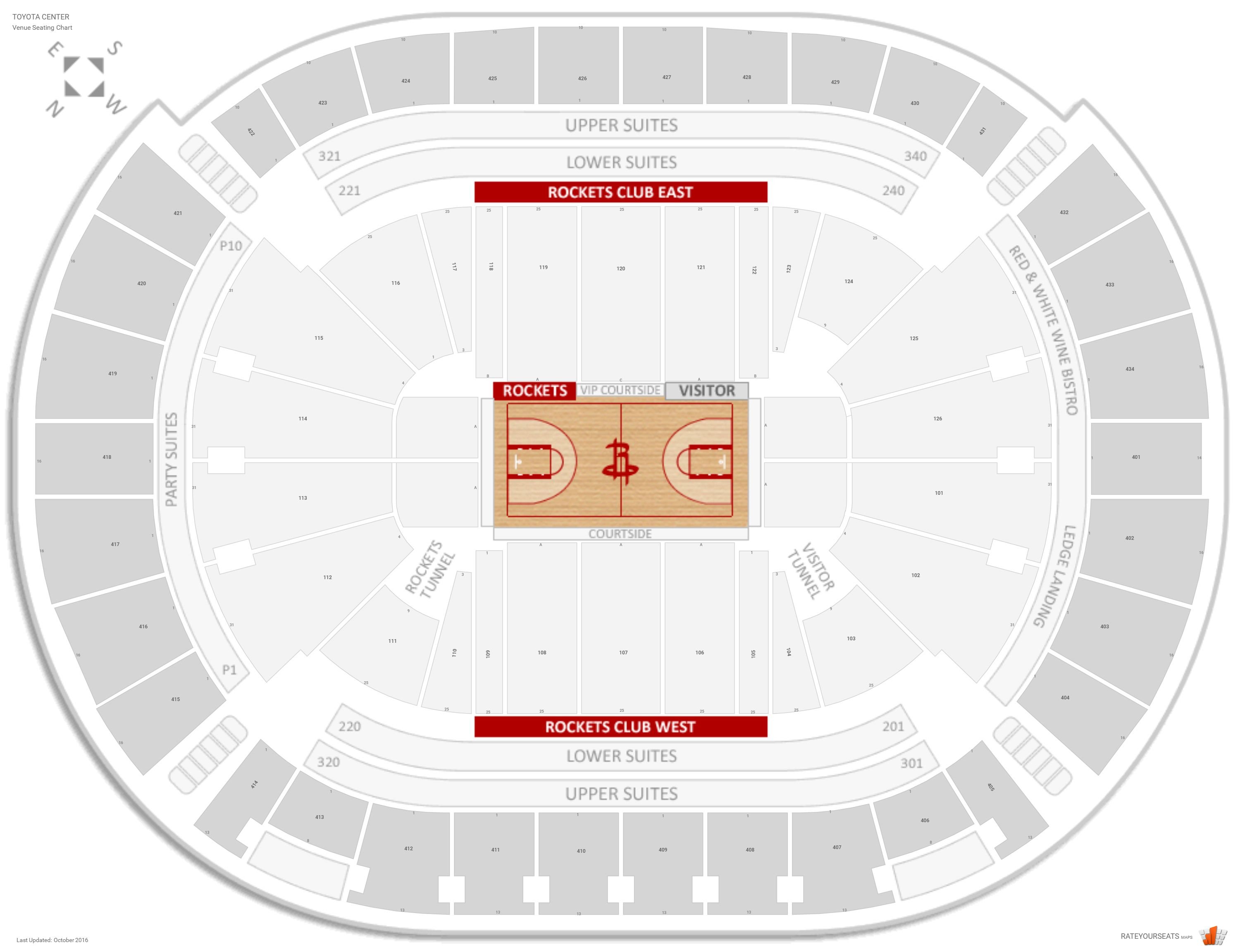 Houston Rockets Seating Chart View