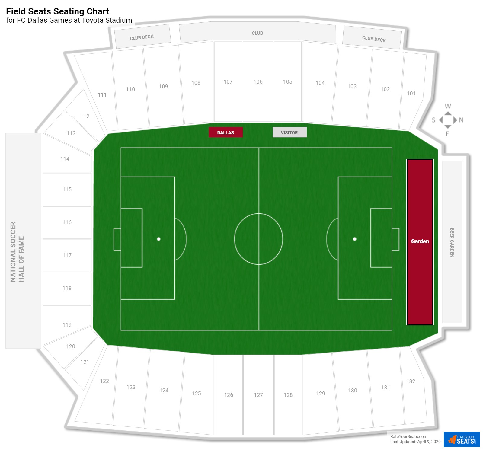 Toyota Stadium Frisco Tx Seating Chart