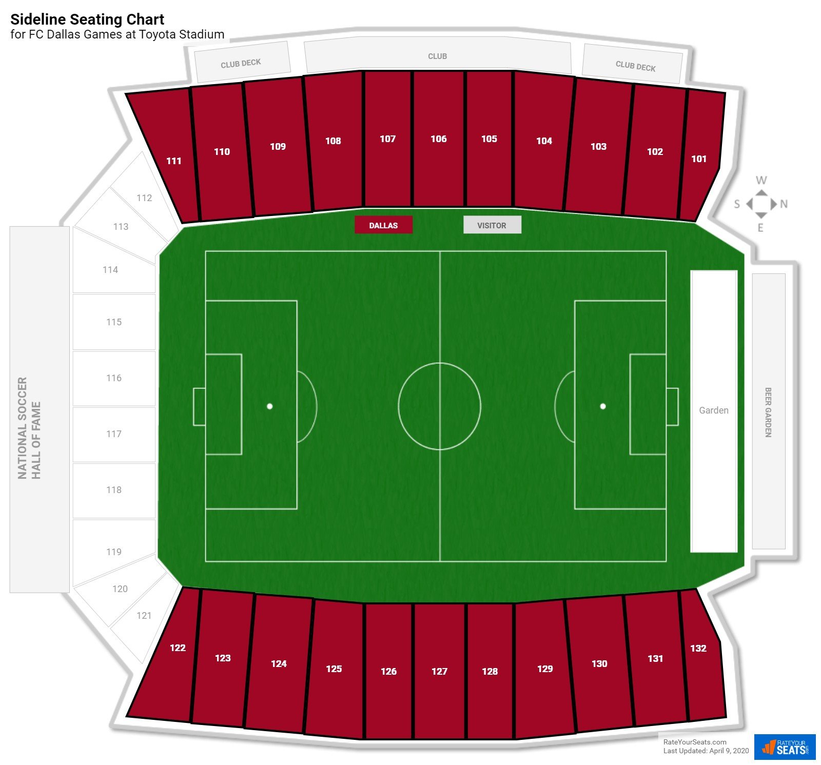 Toyota Stadium Football Seating Chart