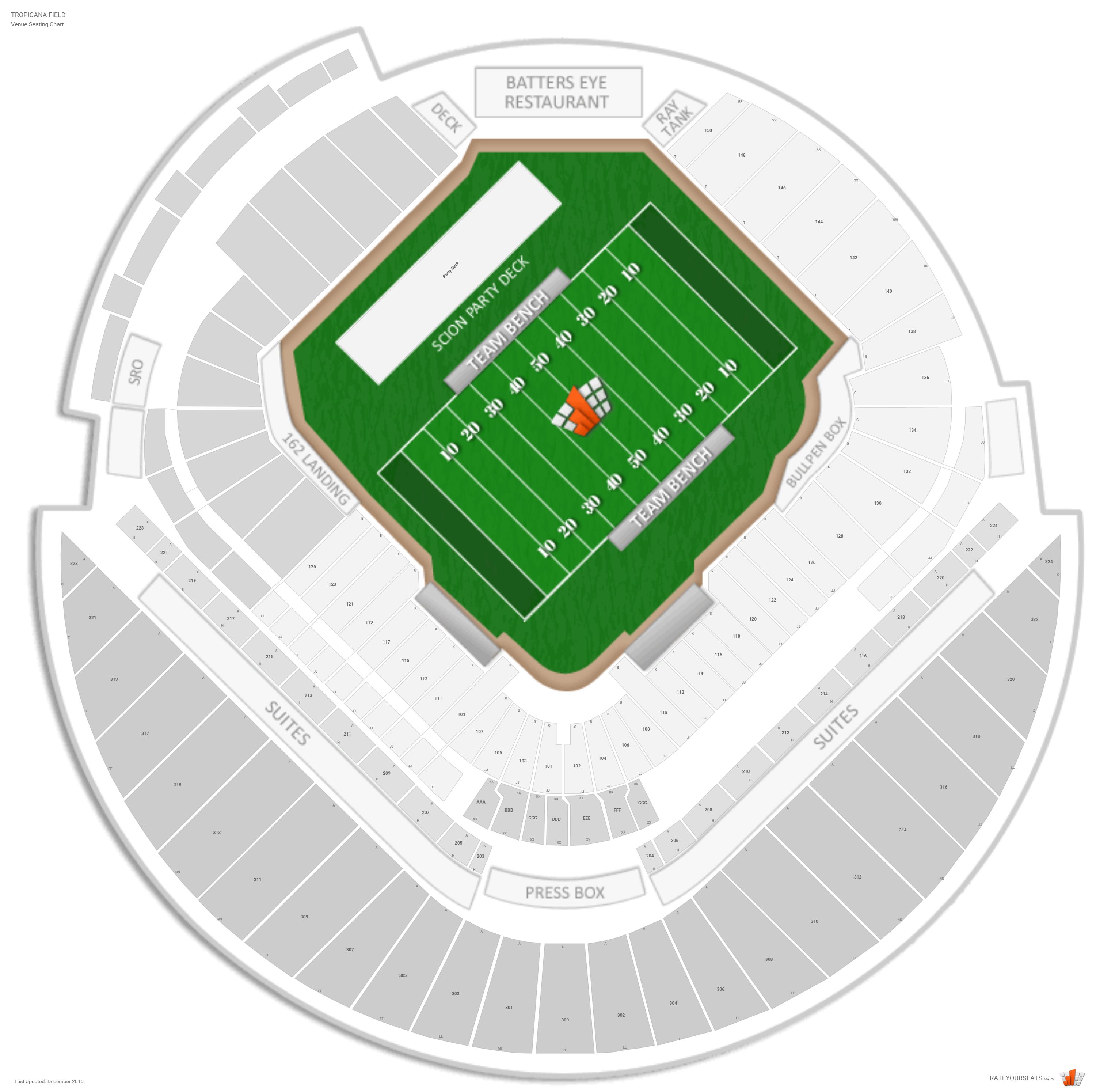 Tropicana Field Football Seating Chart