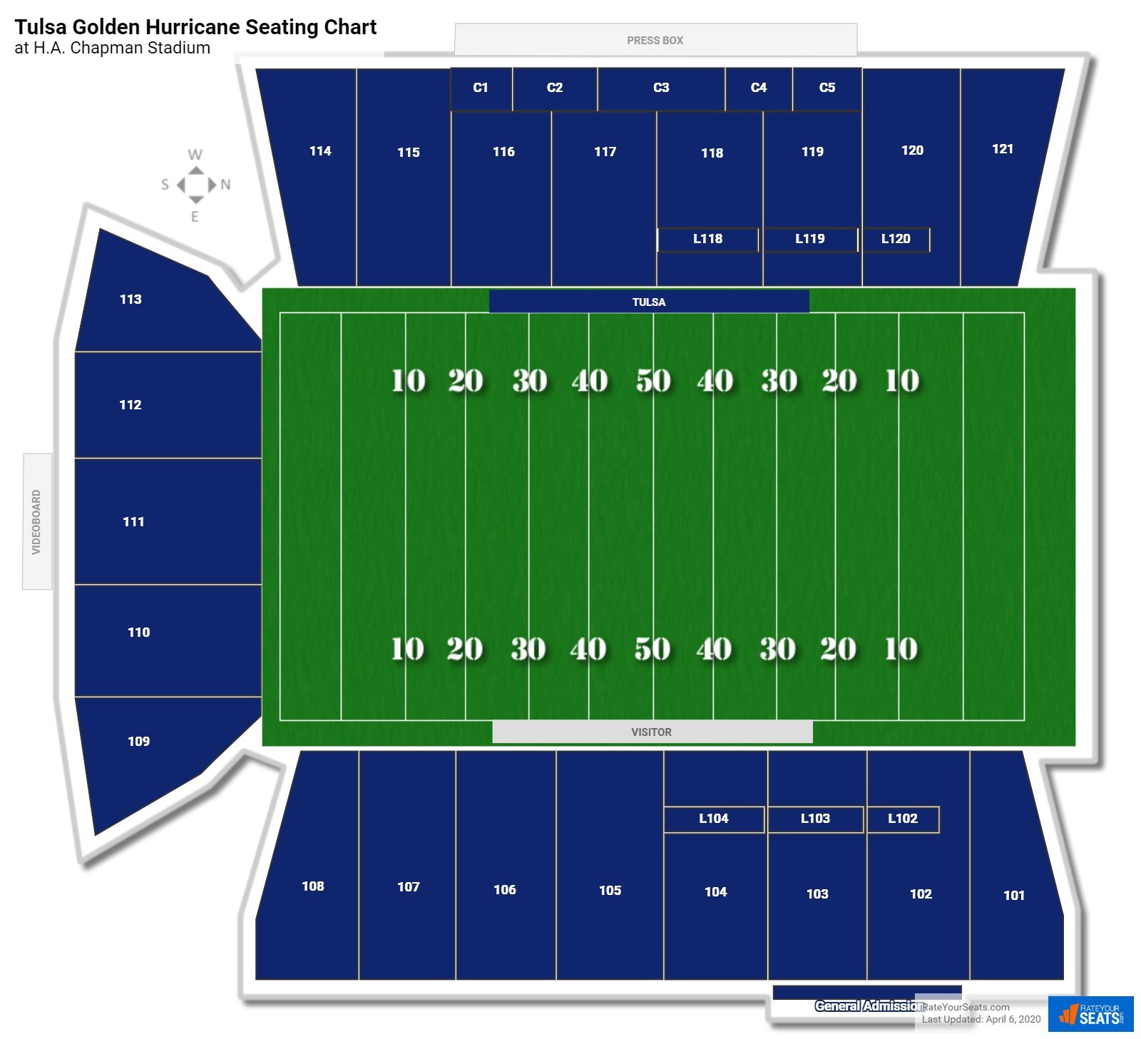 Tulsa Football Seating Chart