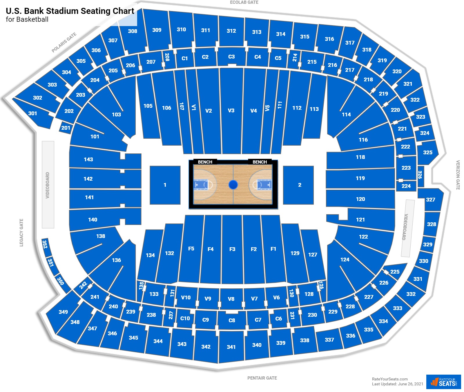 U.s. Bank Stadium Interactive Seating Chart