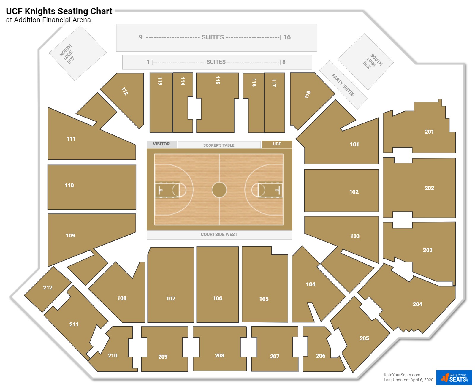 Addition Financial Arena Basketball Seating Chart