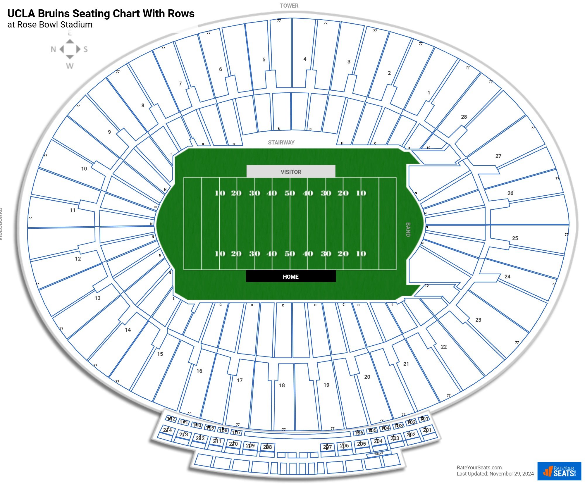 Rose Bowl Stadium Seating Charts