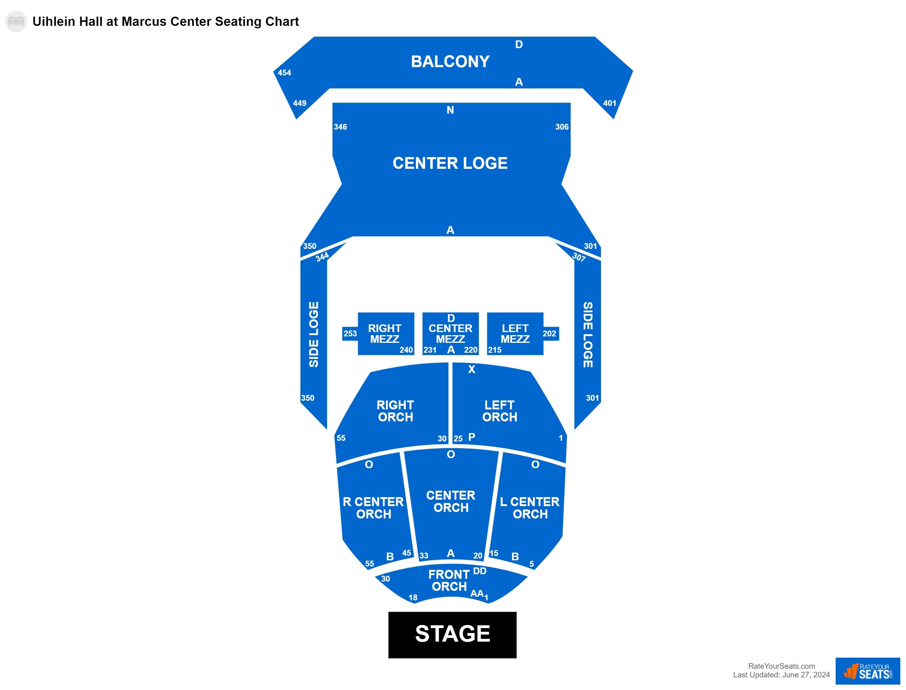 Interactive seating chart Concert seating chart at Uihlein Hall at Marcus Center
