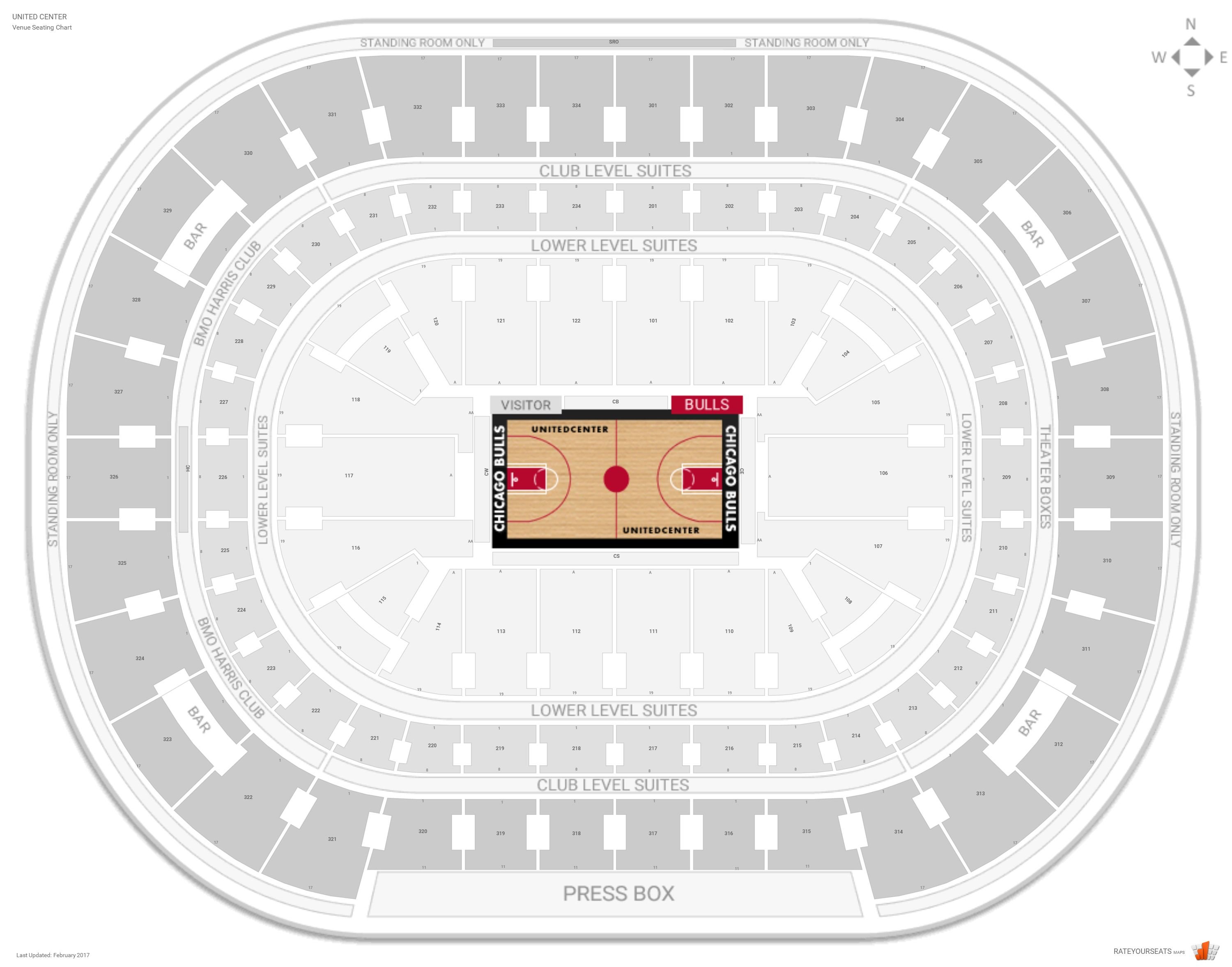 United Center Chicago Basketball Seating Chart