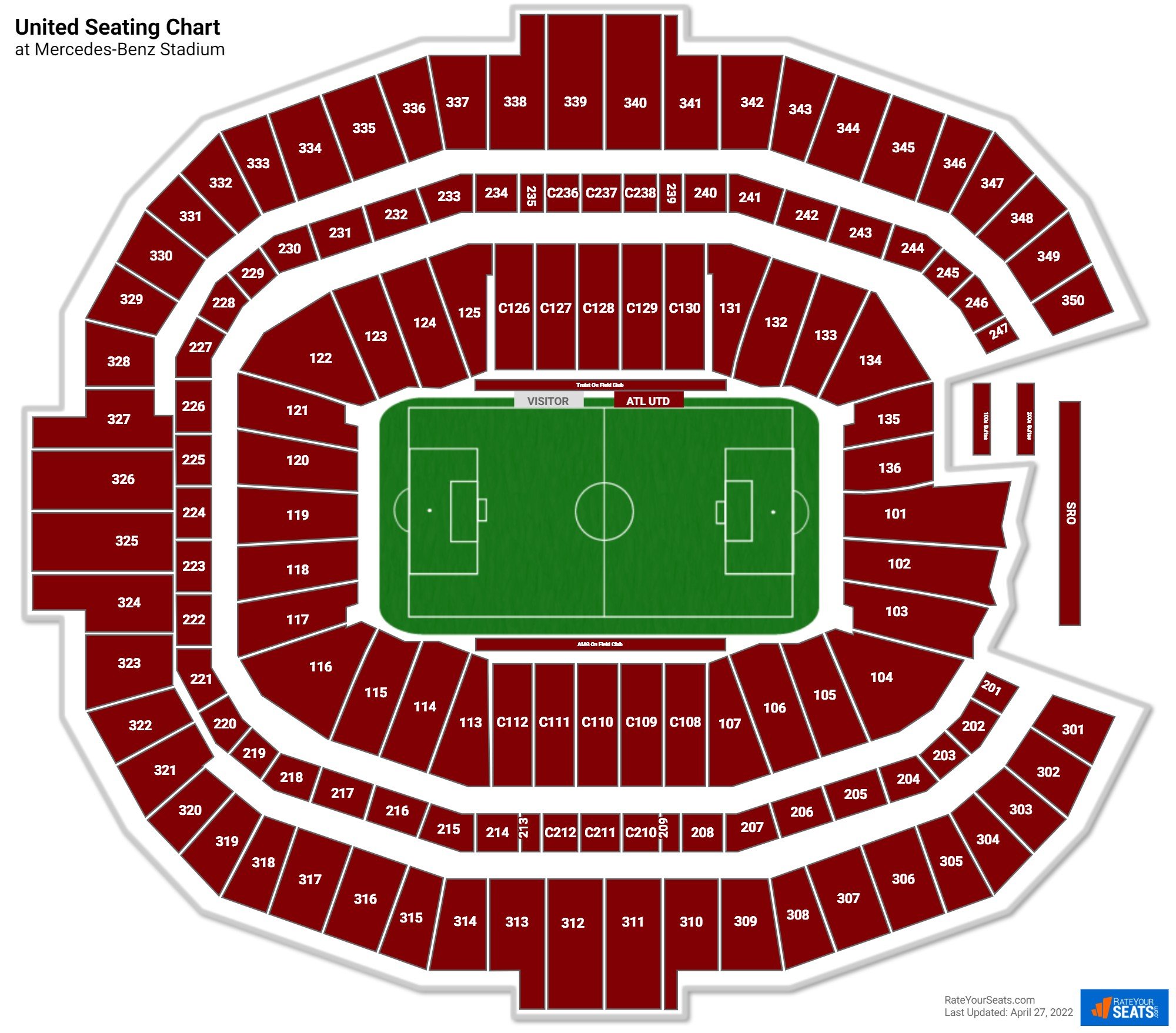 Atlanta United Seating Chart at Mercedes-Benz Stadium
