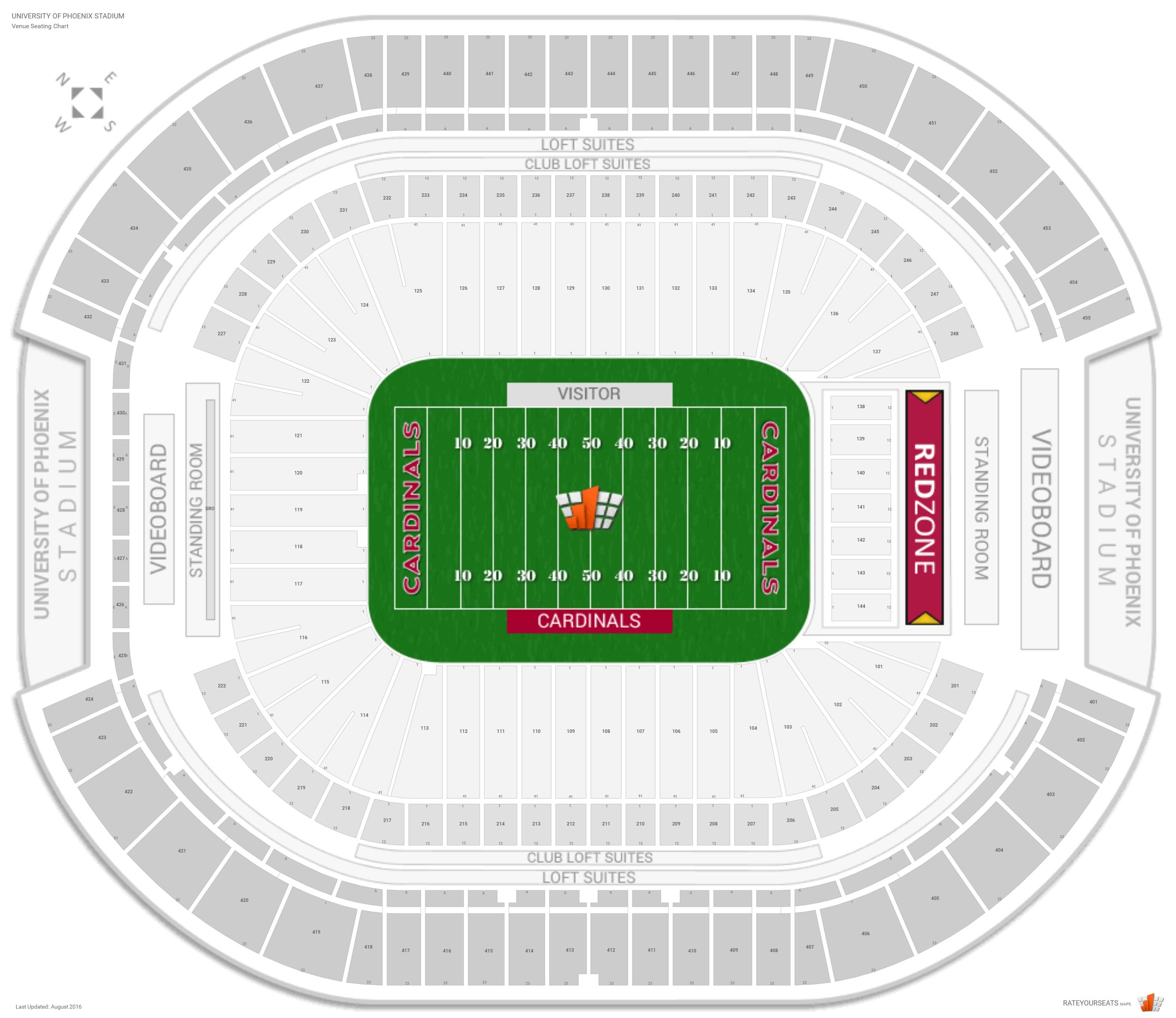 Arizona Cardinals Tickets Seating Chart