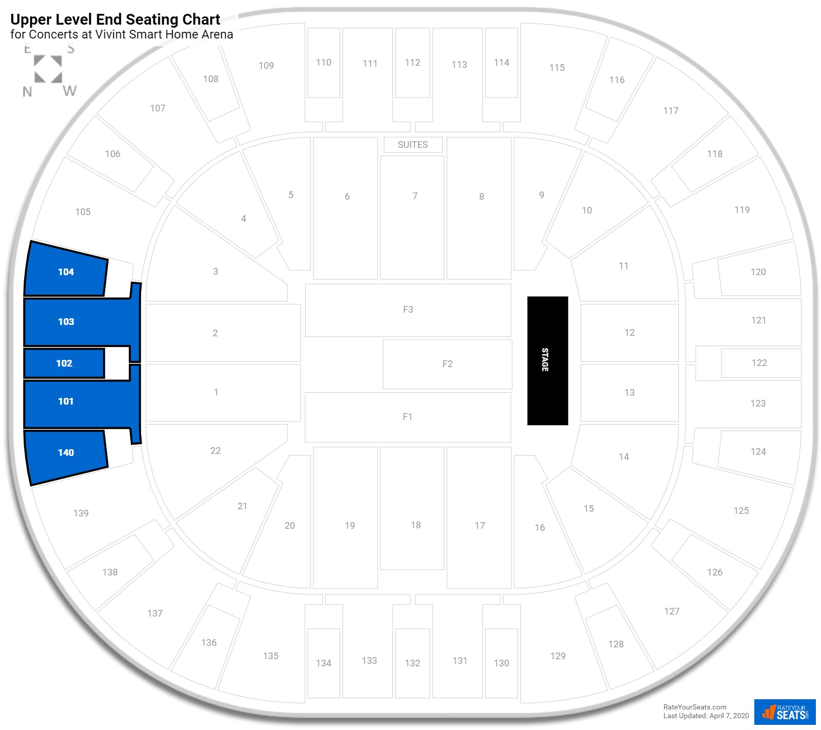 Vivint Smart Home Arena Seating for Concerts ...