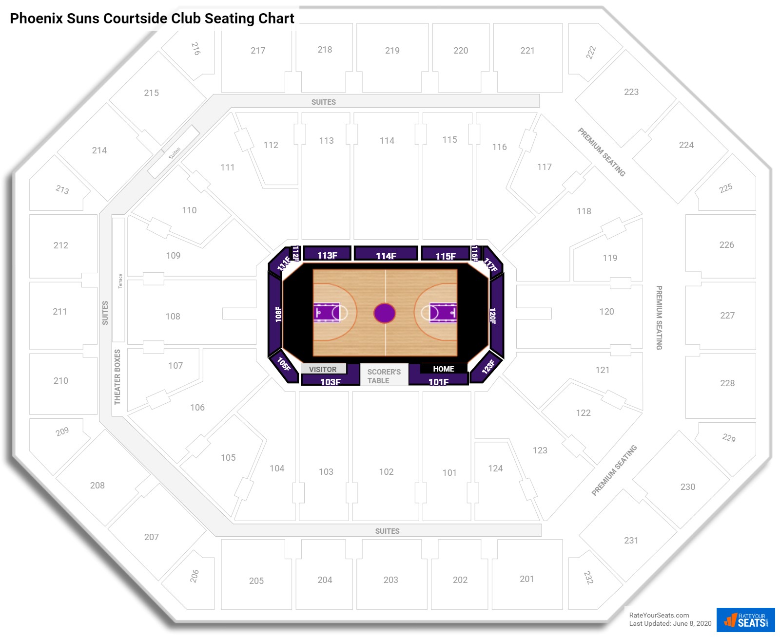 club and premium seating at talking stick resort arena talking stick seating chart
