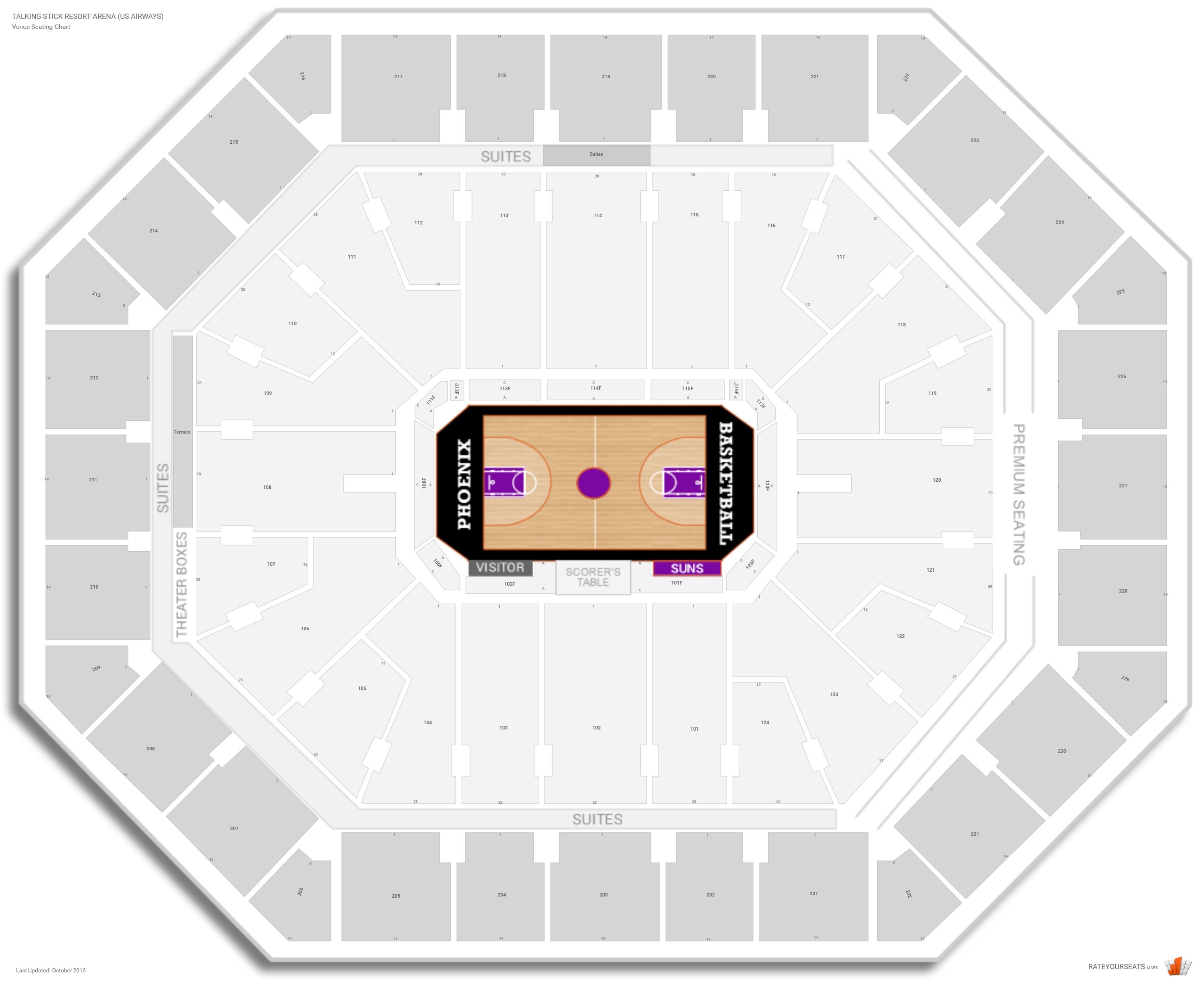 Phoenix Suns Seating Chart Pdf