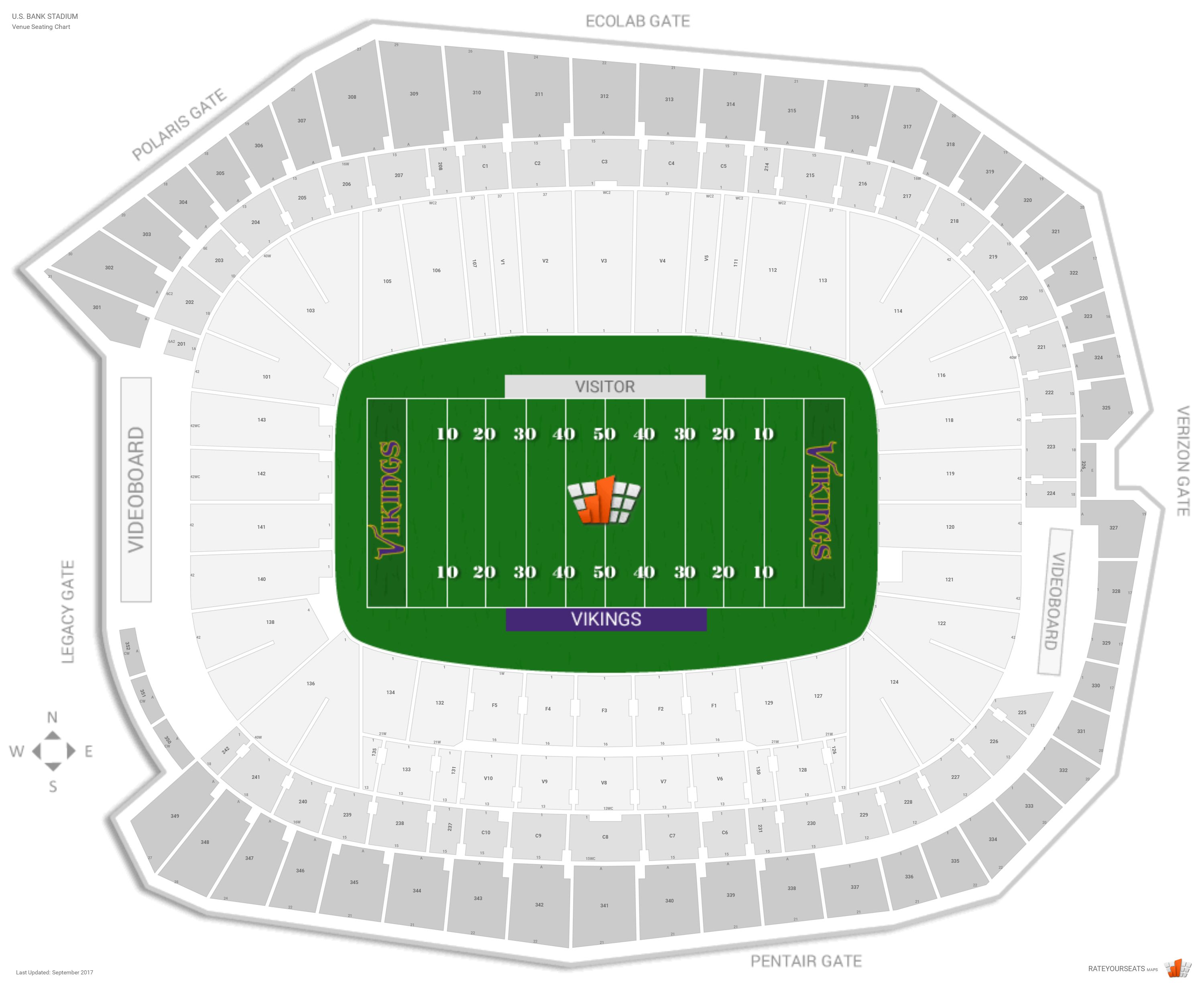 Vikings Seating Chart View