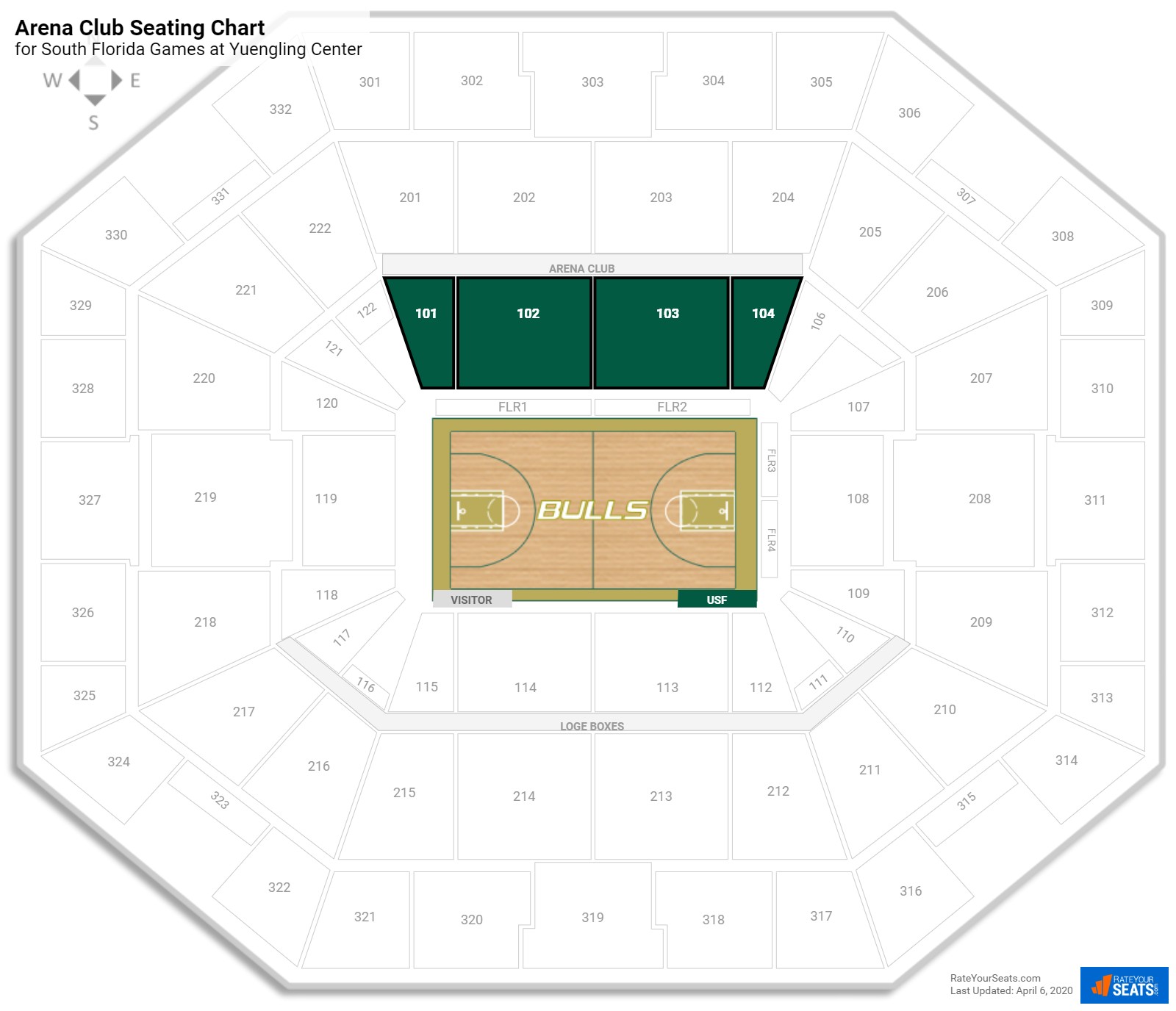 Yuengling Center Tampa Seating Chart