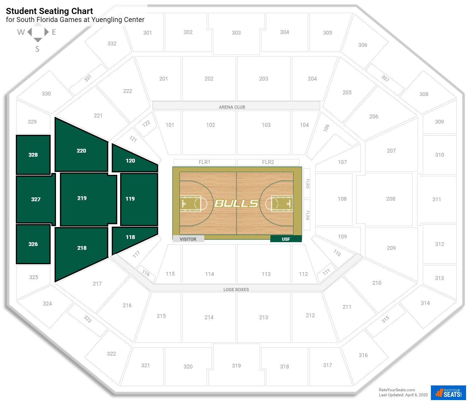 Yuengling Center Tampa Fl Seating Chart