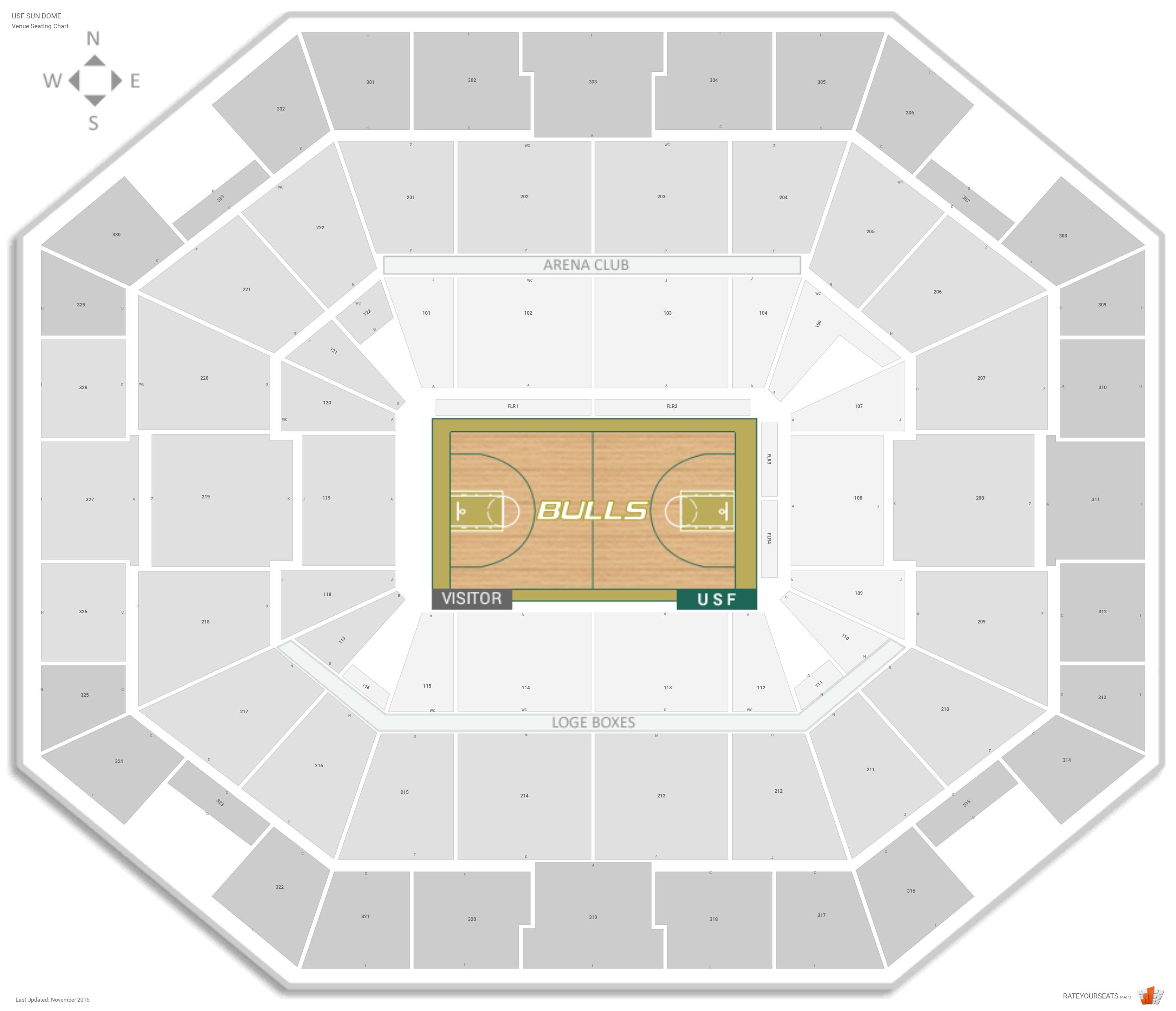 Yuengling Center (South Florida) Seating Guide ...