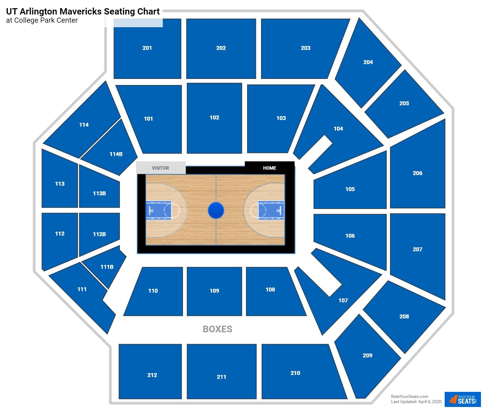 UT Arlington Basketball Seating Chart