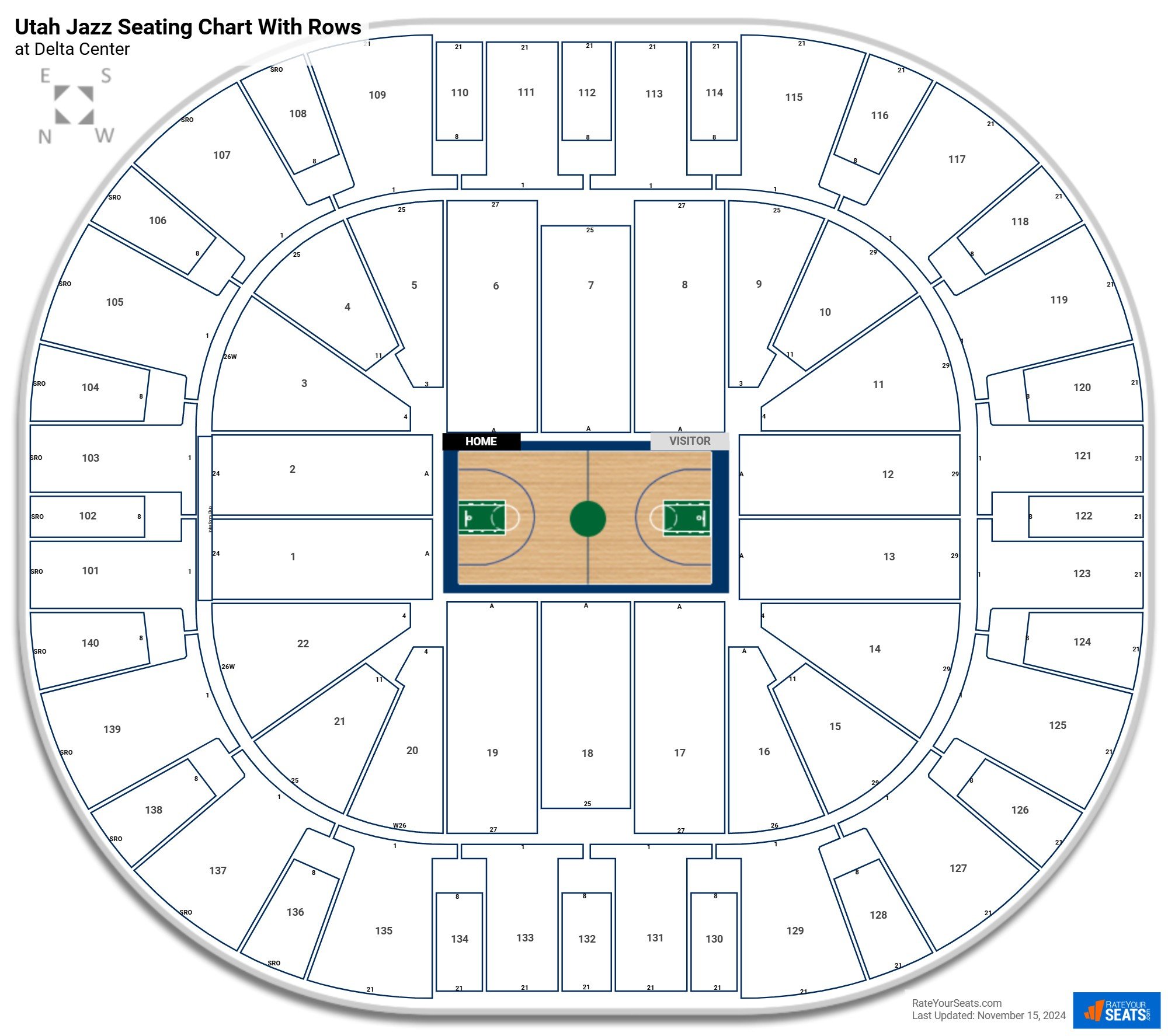 Delta Center Seating Charts Rateyourseats Com