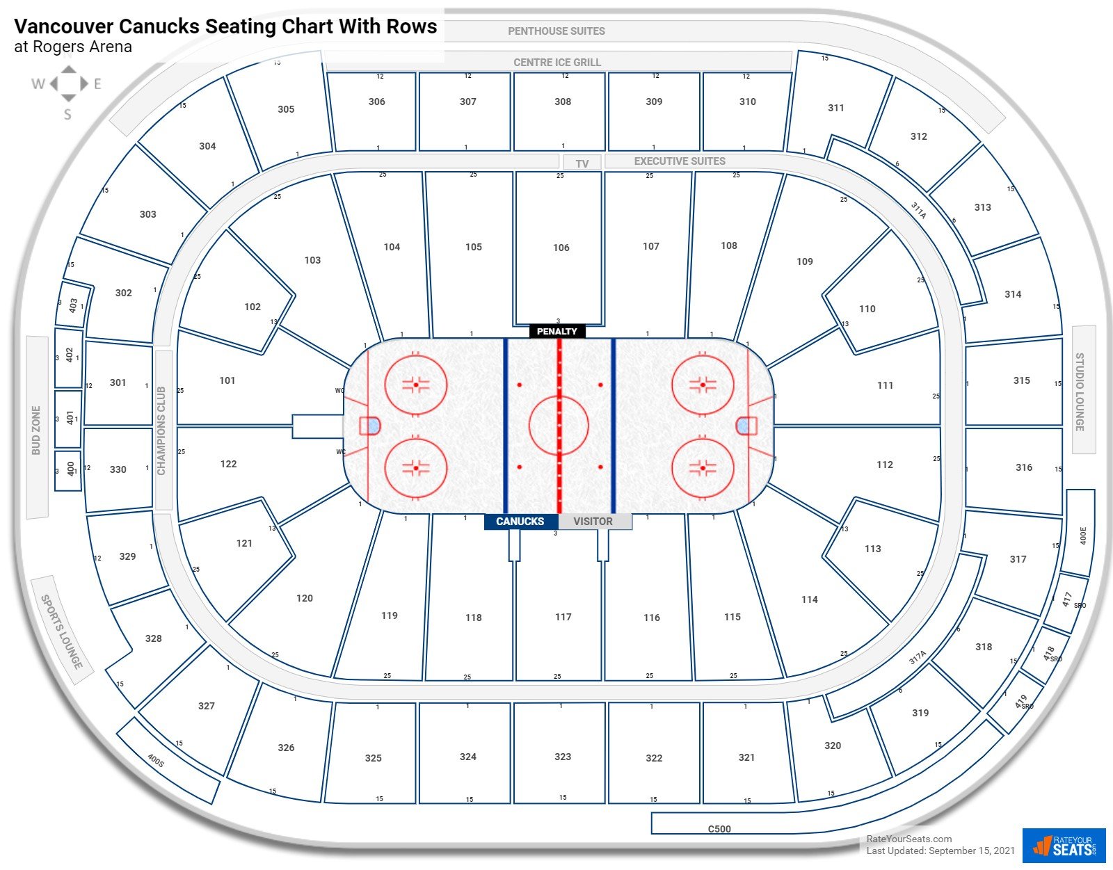 Rogers Arena Seating Charts