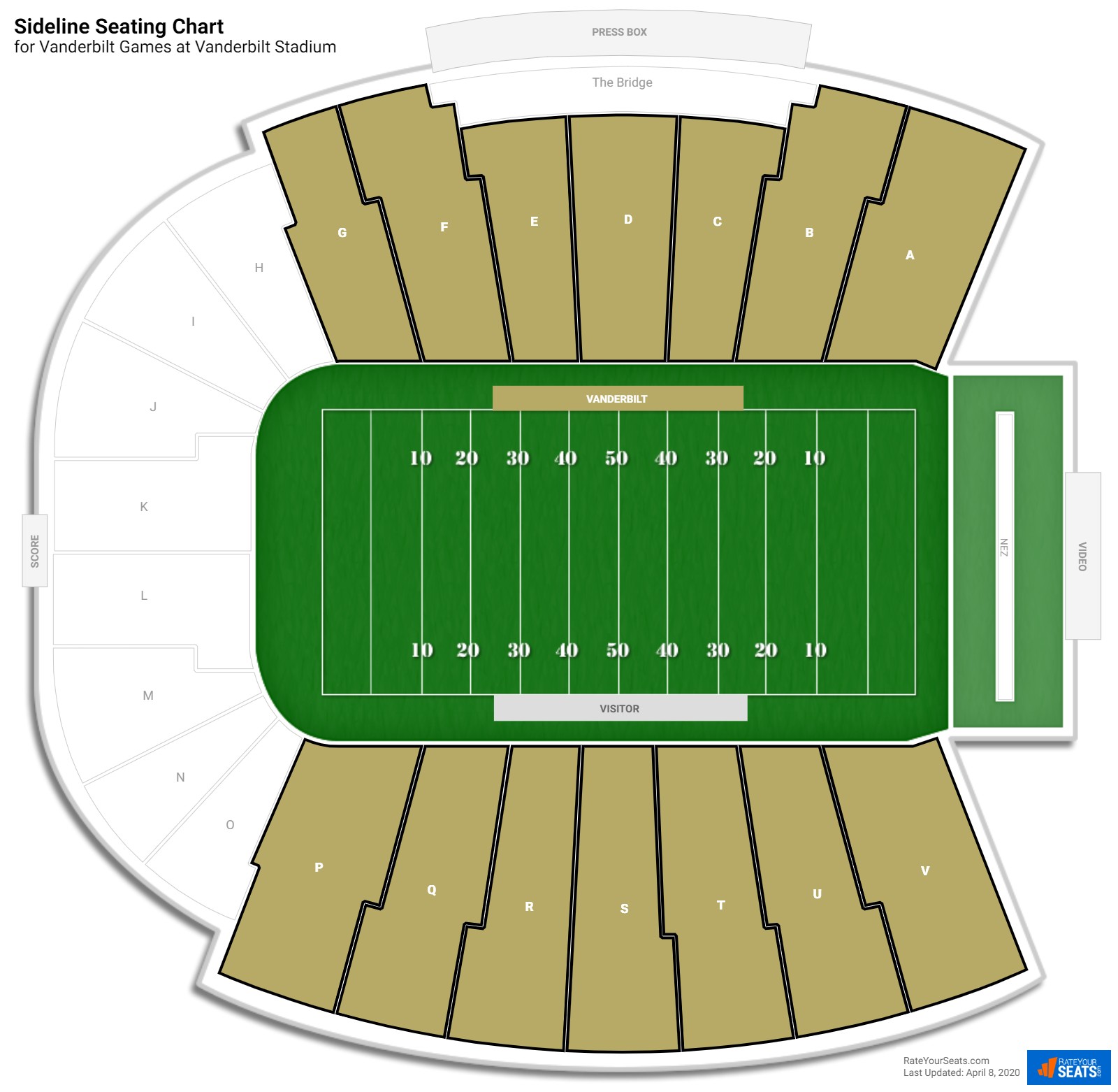 Vanderbilt Football Stadium Virtual Seating Chart