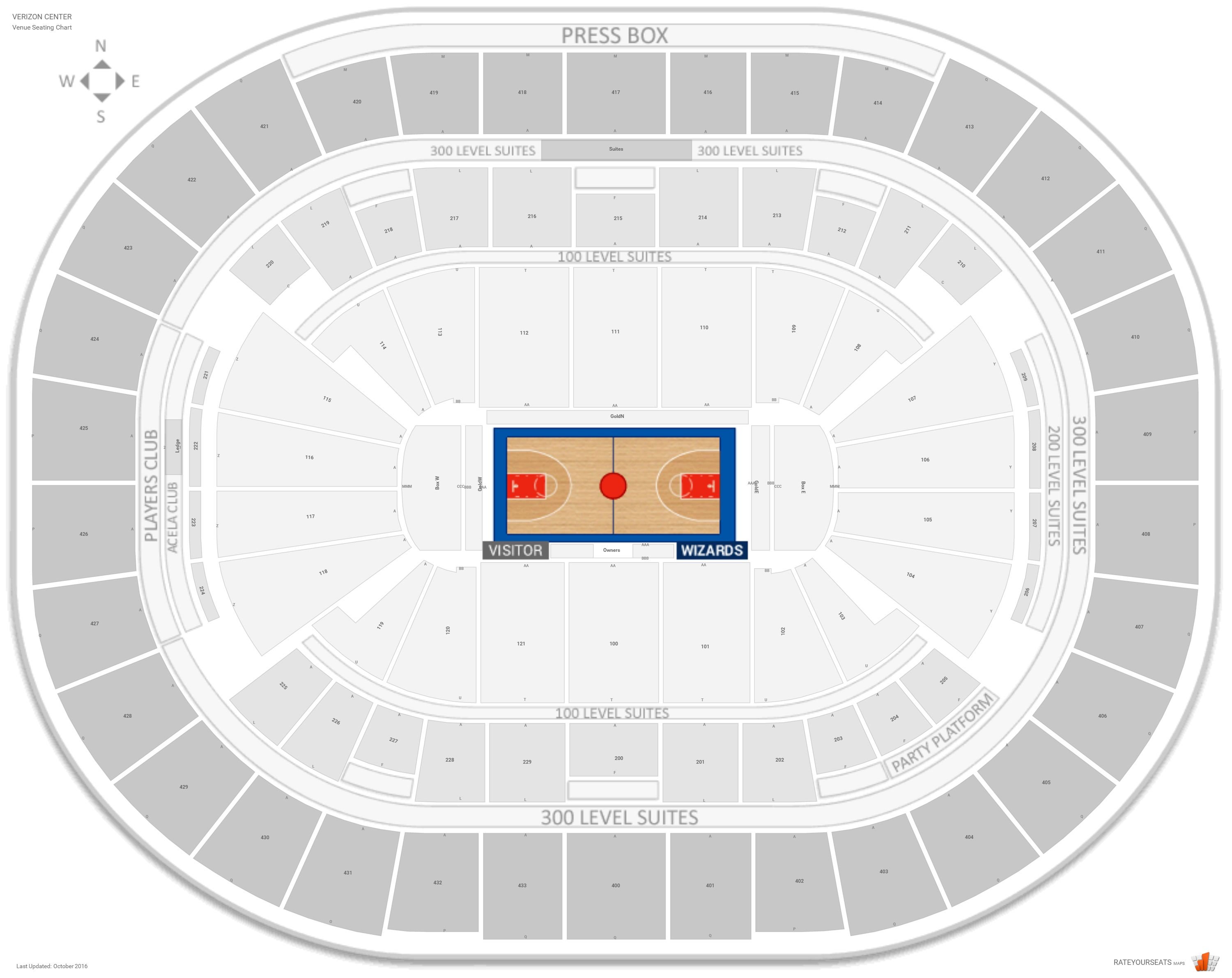 Verizon Center Seating Chart For Hockey