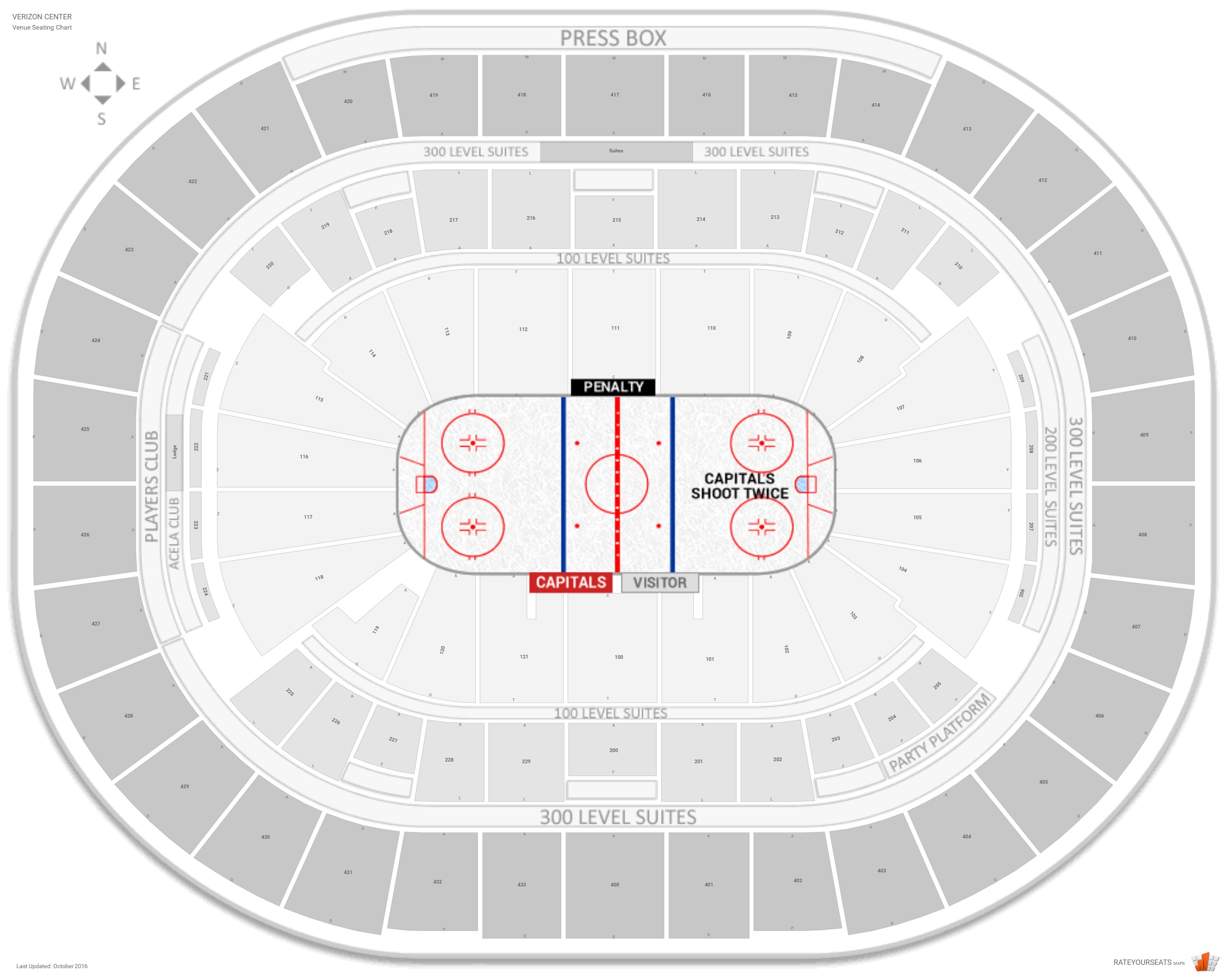 Verizon Center Floor Seating Chart