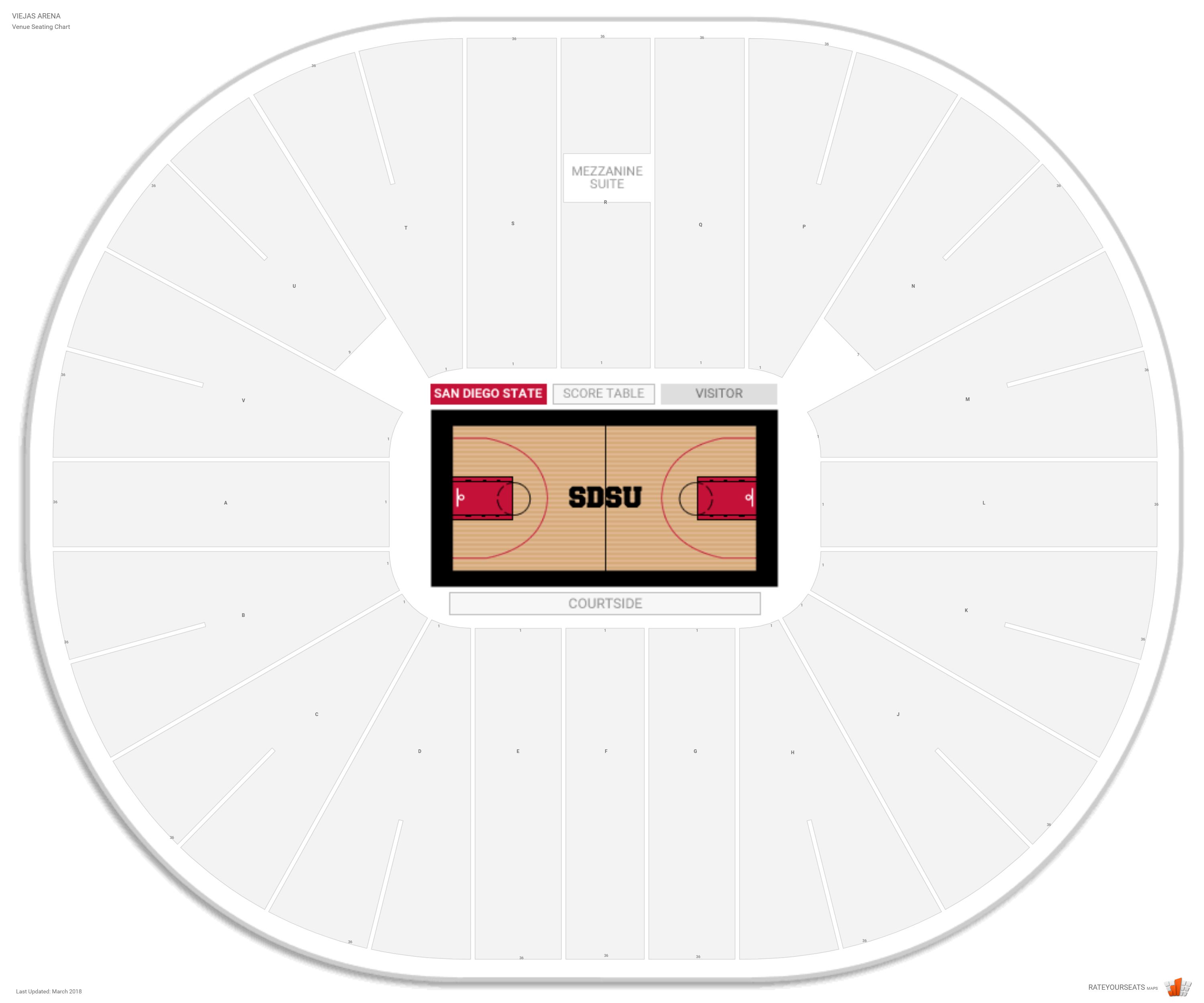 Viejas Seating Chart